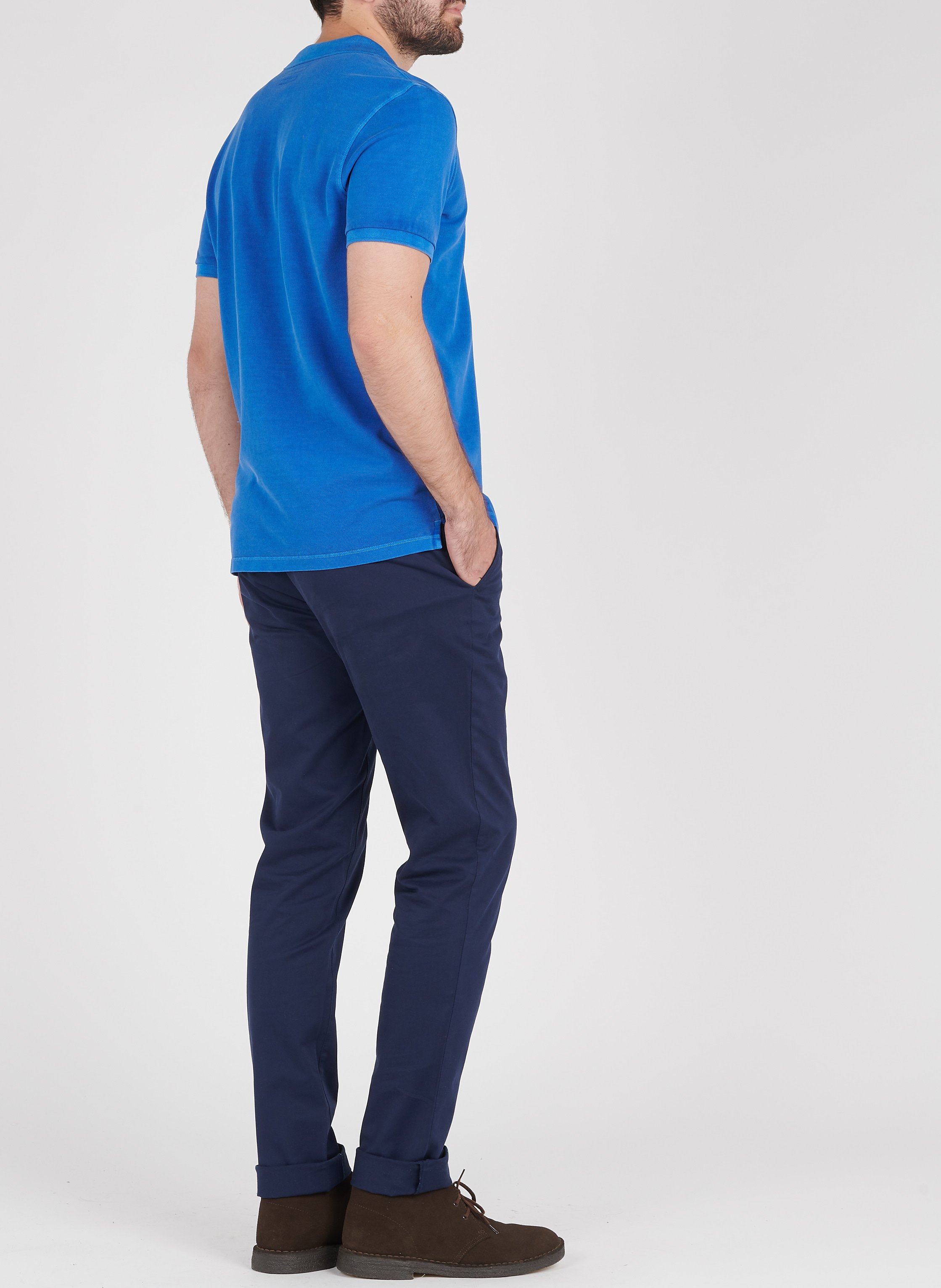 Polo regular-fit brodé en coton piqué MARC O'POLO Bleu