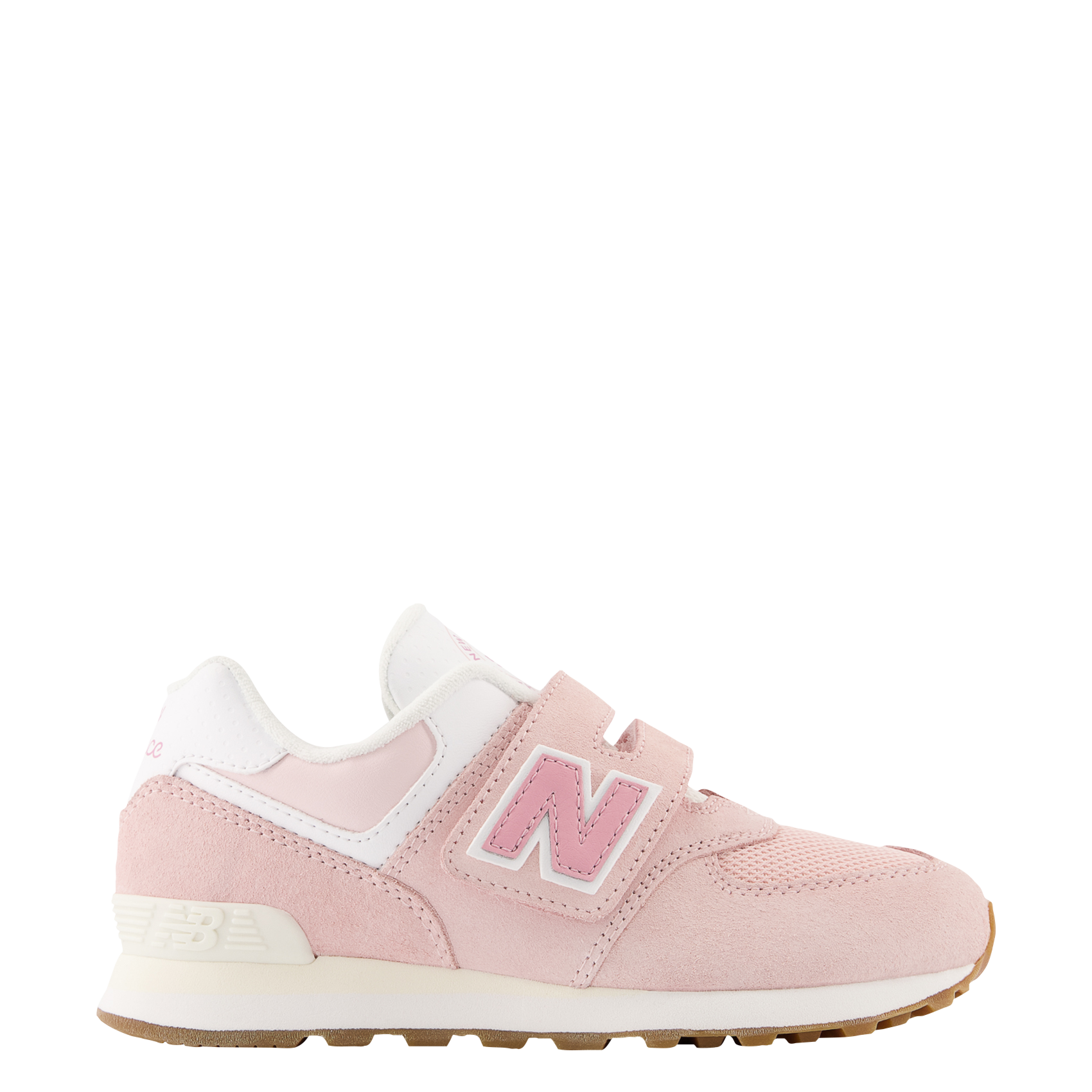 Lage Sneakers Van Gemengd Leer Met Klittenband Crystal Pink New Balance