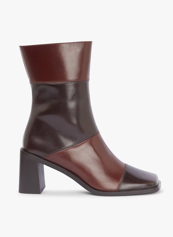 Leren enkellaarzen Espresso-Nut calf Billi bi Dames Place des