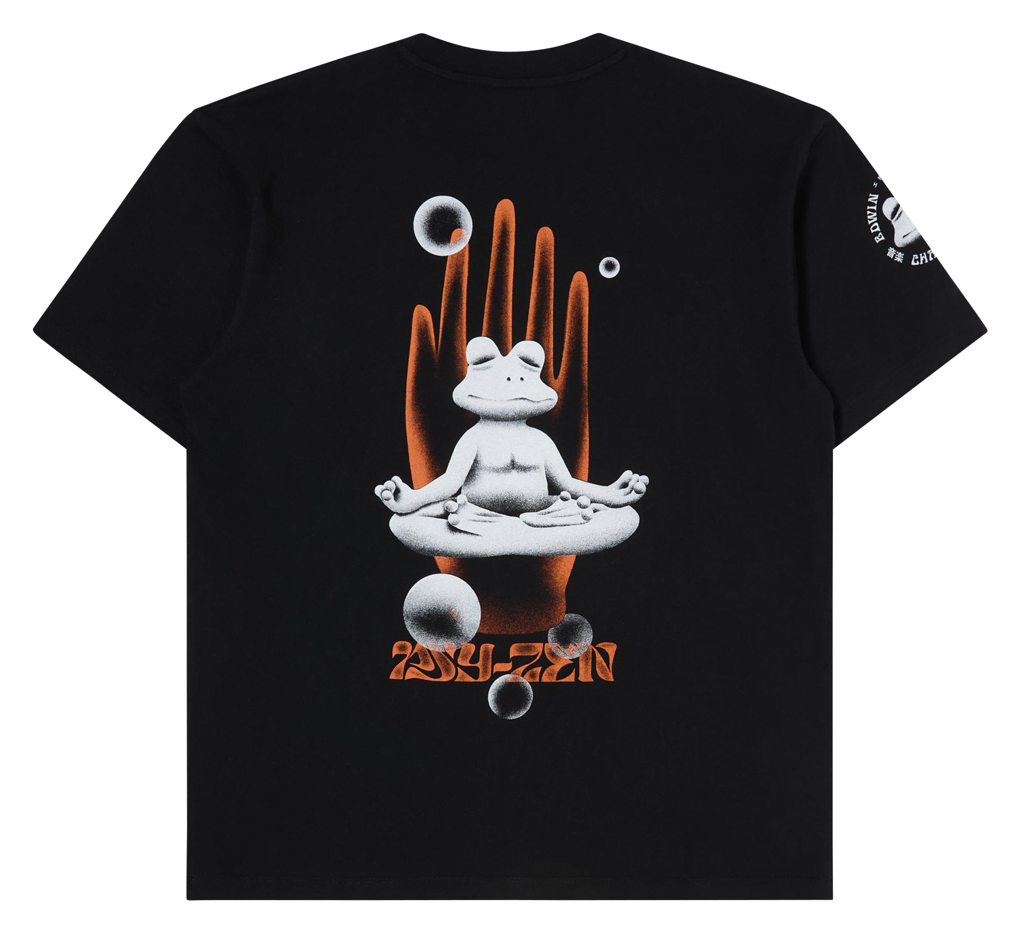 Oversize screen-printed cotton T-shirt Black