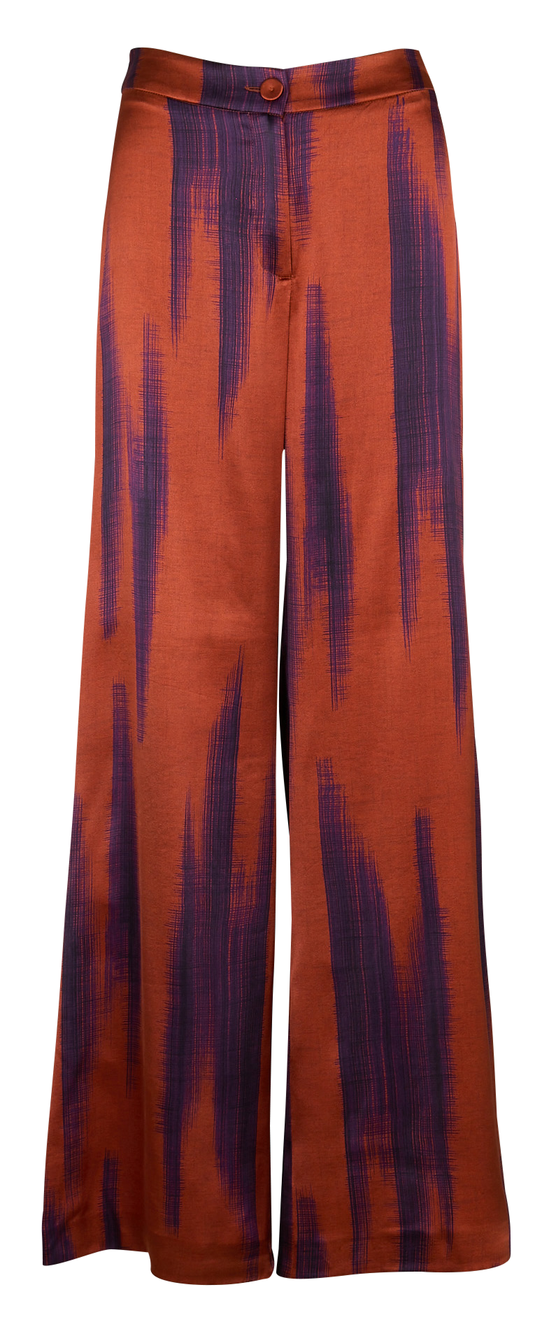 Pantalon large en soie MOMONI Orange