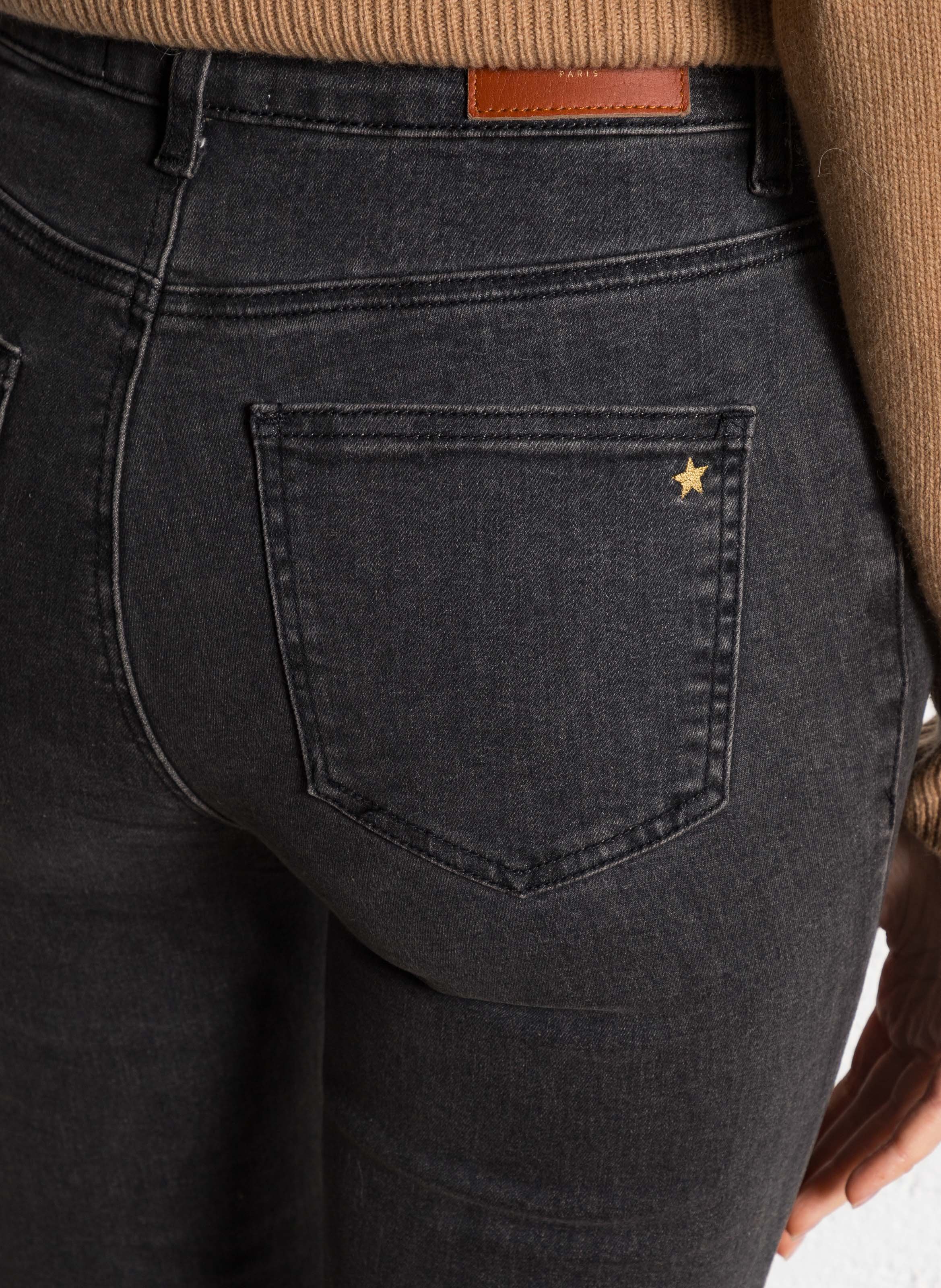 Jean flare en coton mélangé LA PETITE ETOILE Gris