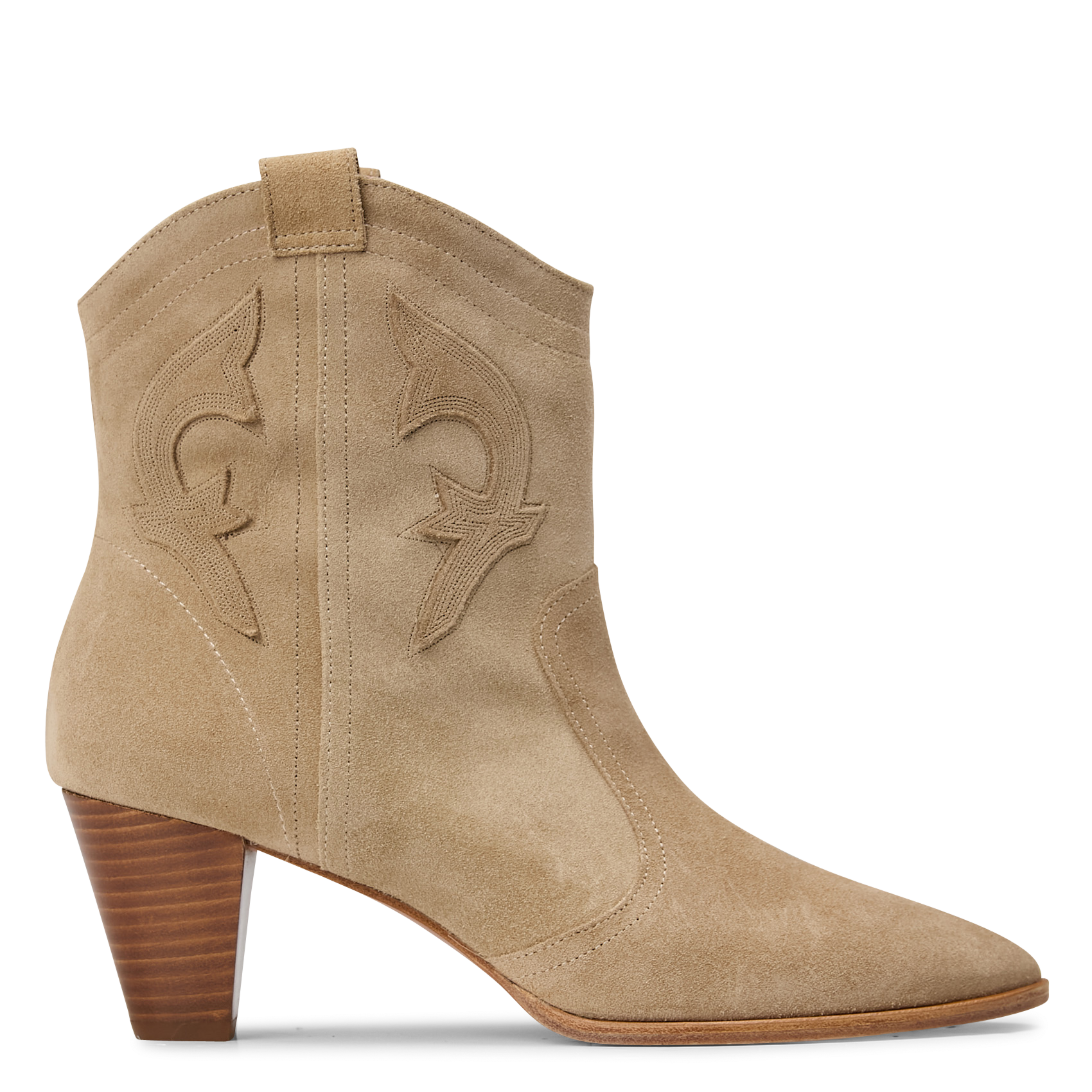 Bottines en cuir velours BA&SH