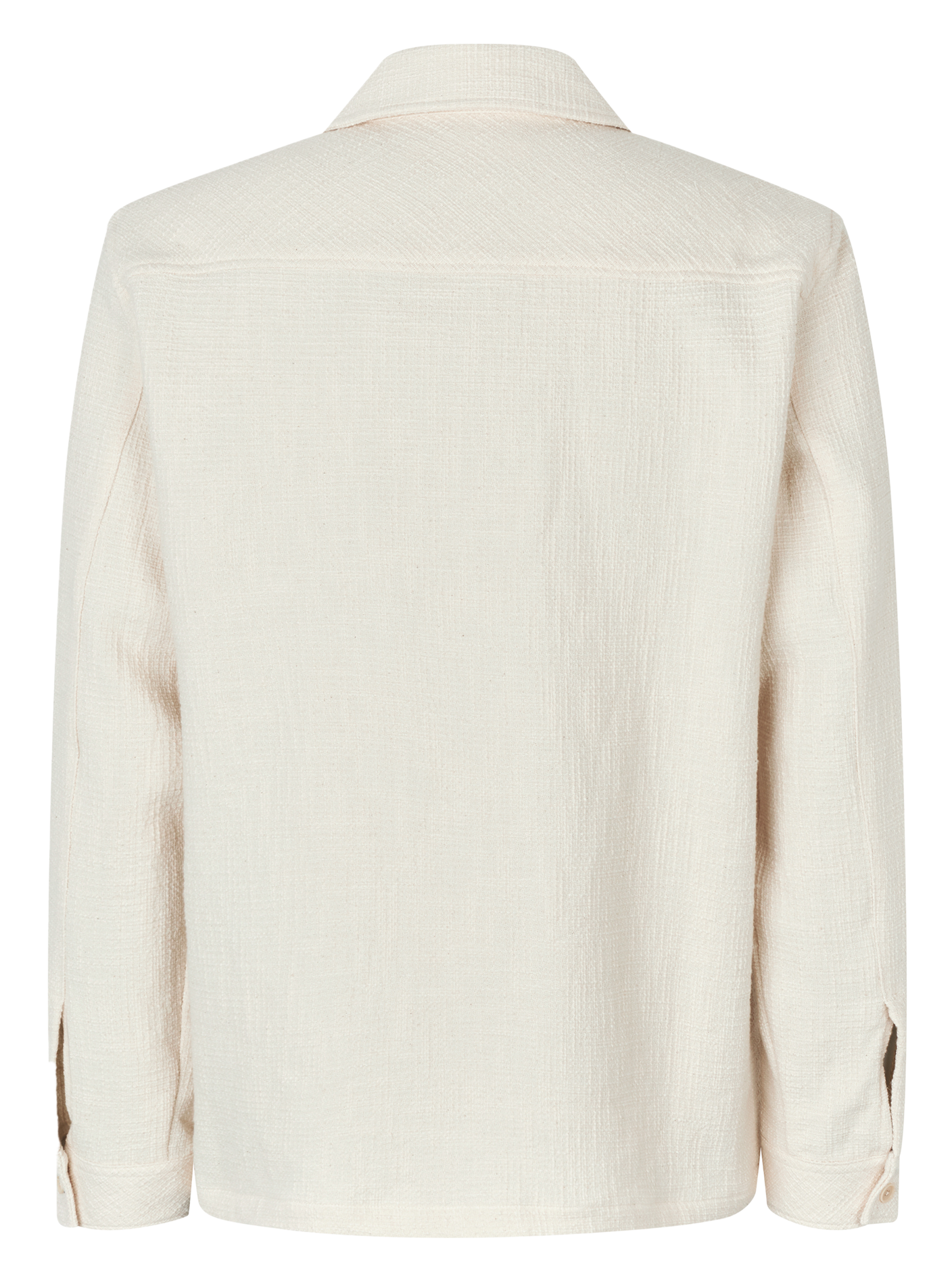 Chemise casual droite boutonnée Blanc