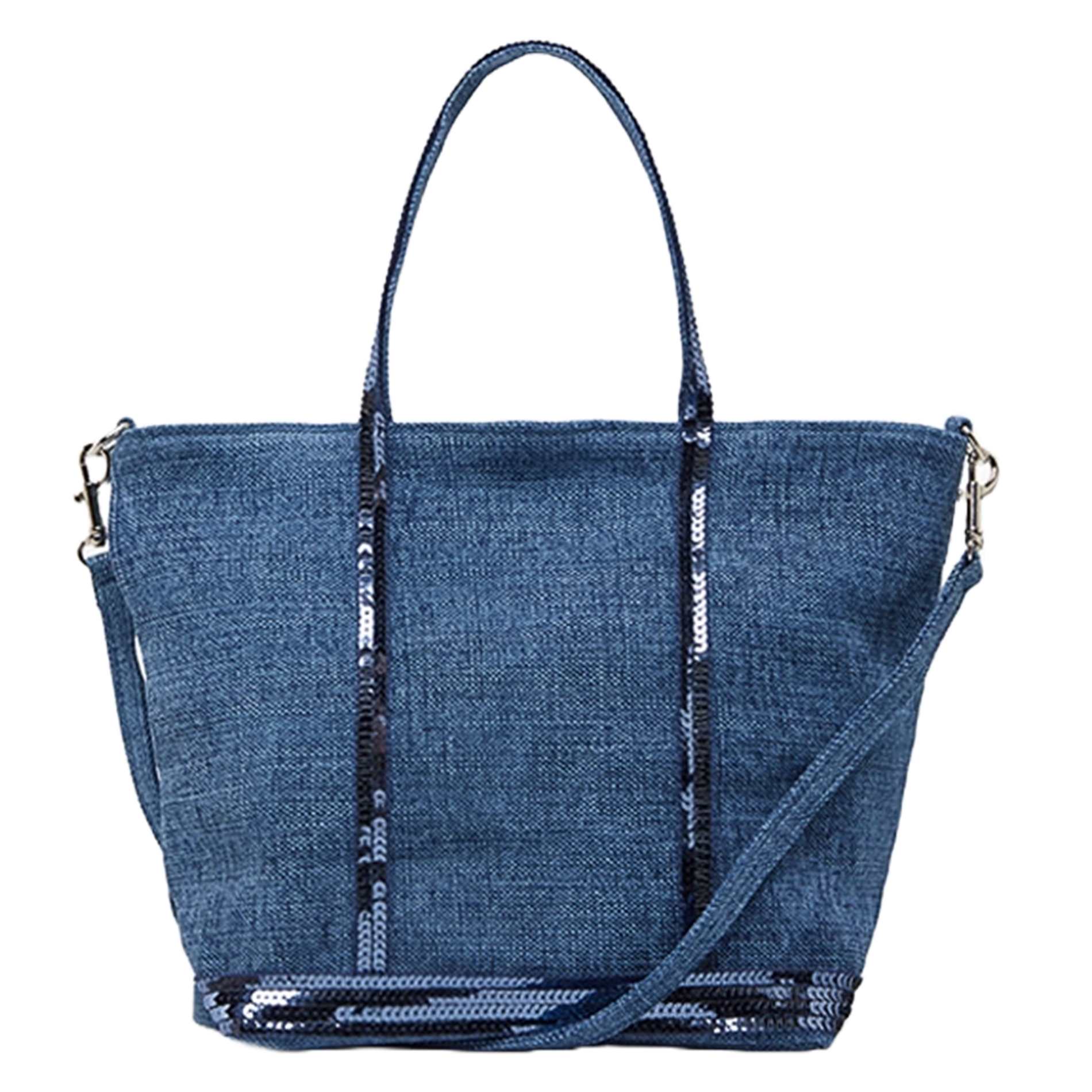 Sac cabas S à sequins en lin  CABAS S Indigo