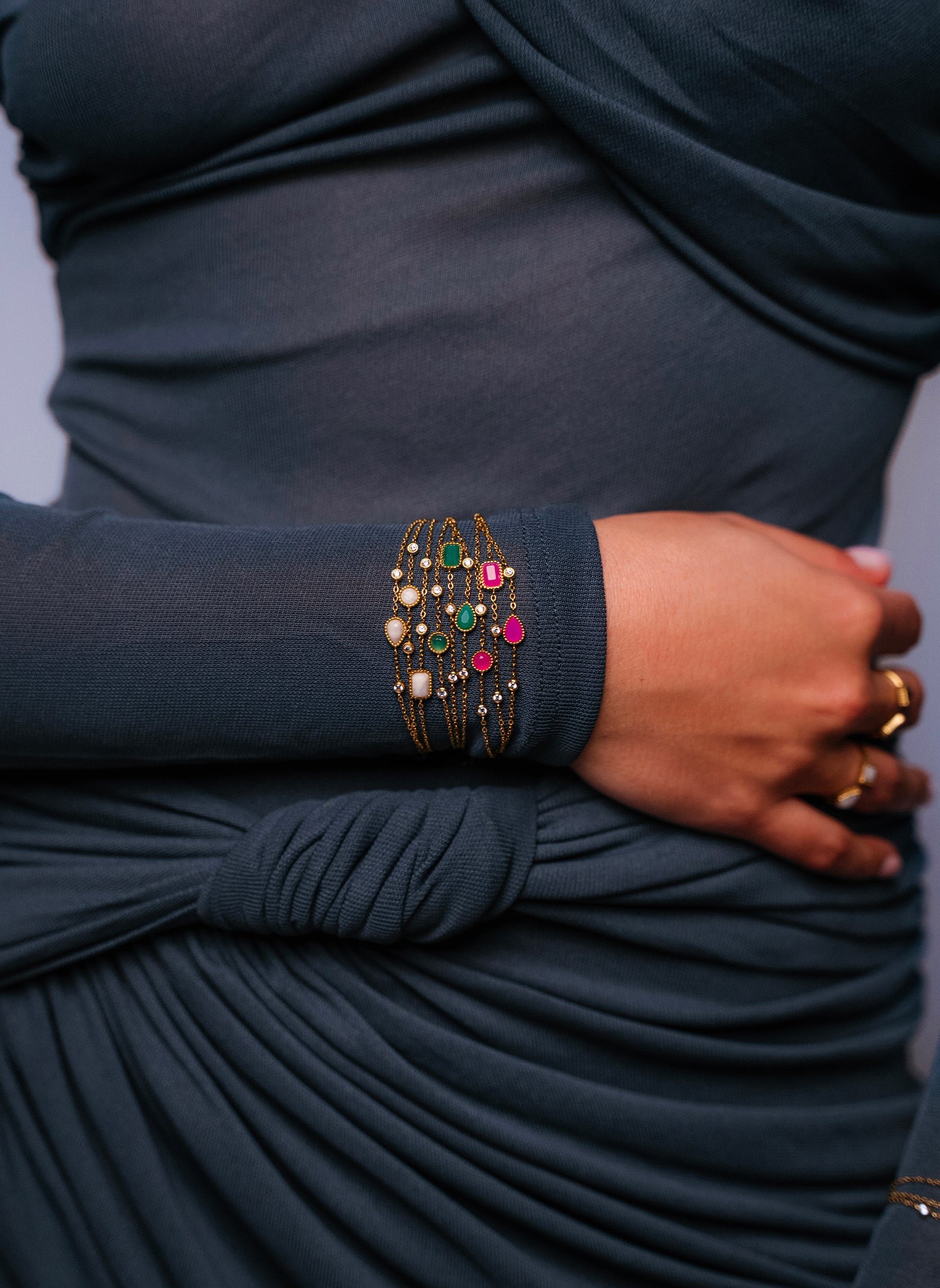 Hera chain bracelet AEC Paris Green