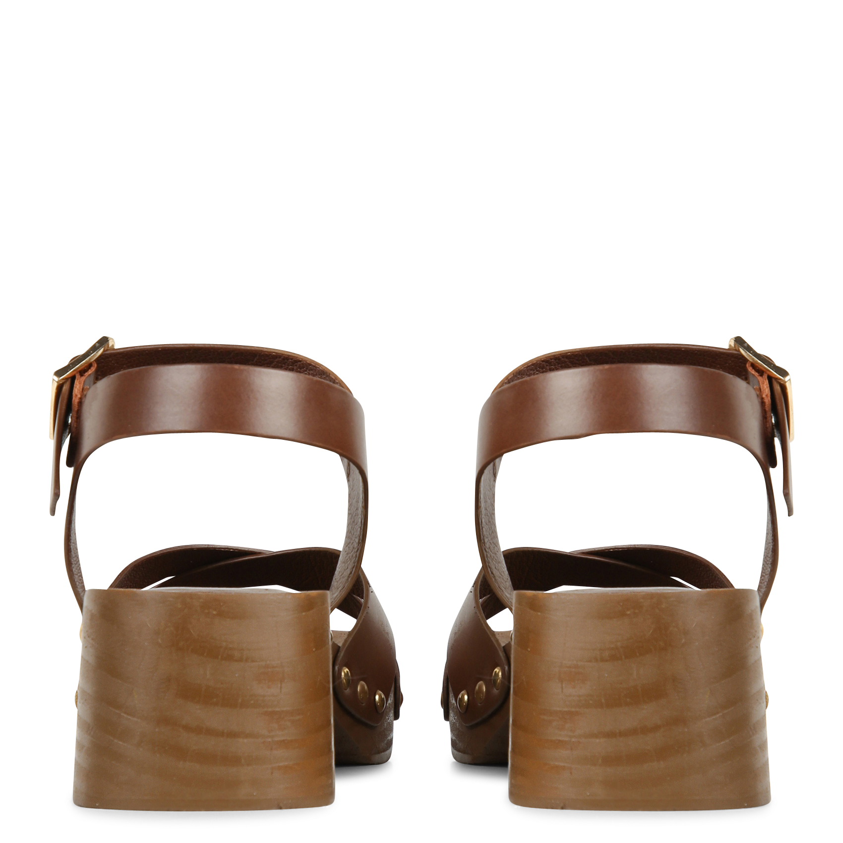 Alice heeled leather sandals Chocolat La fee maraboutee Women FJ