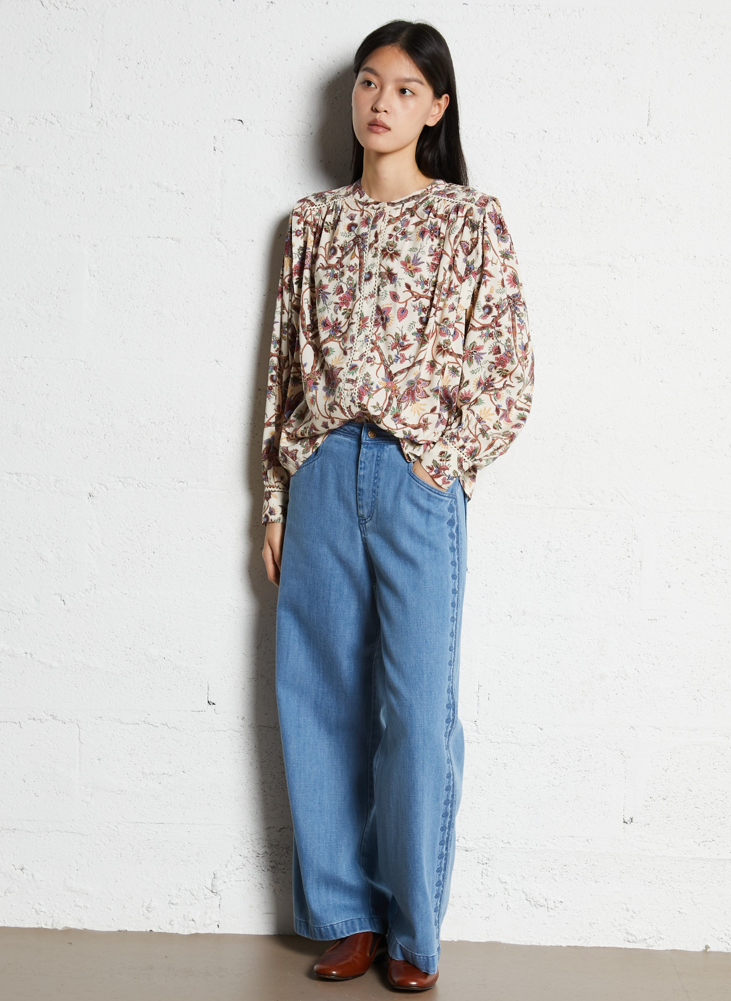 Printed jacket with round neck LOUISE MISHA Multicolored