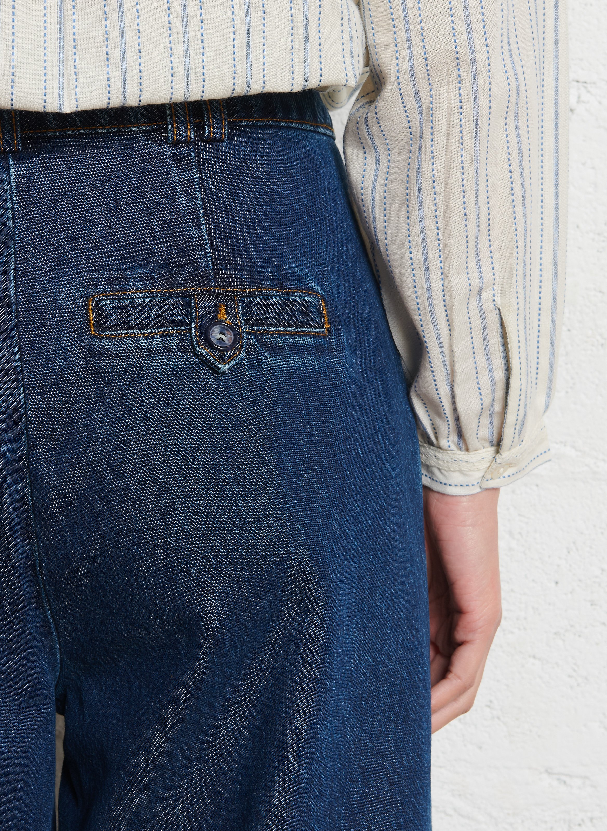 3/4-Jeans aus Baumwoll-Denim-Mix EMILE ET IDA Blau