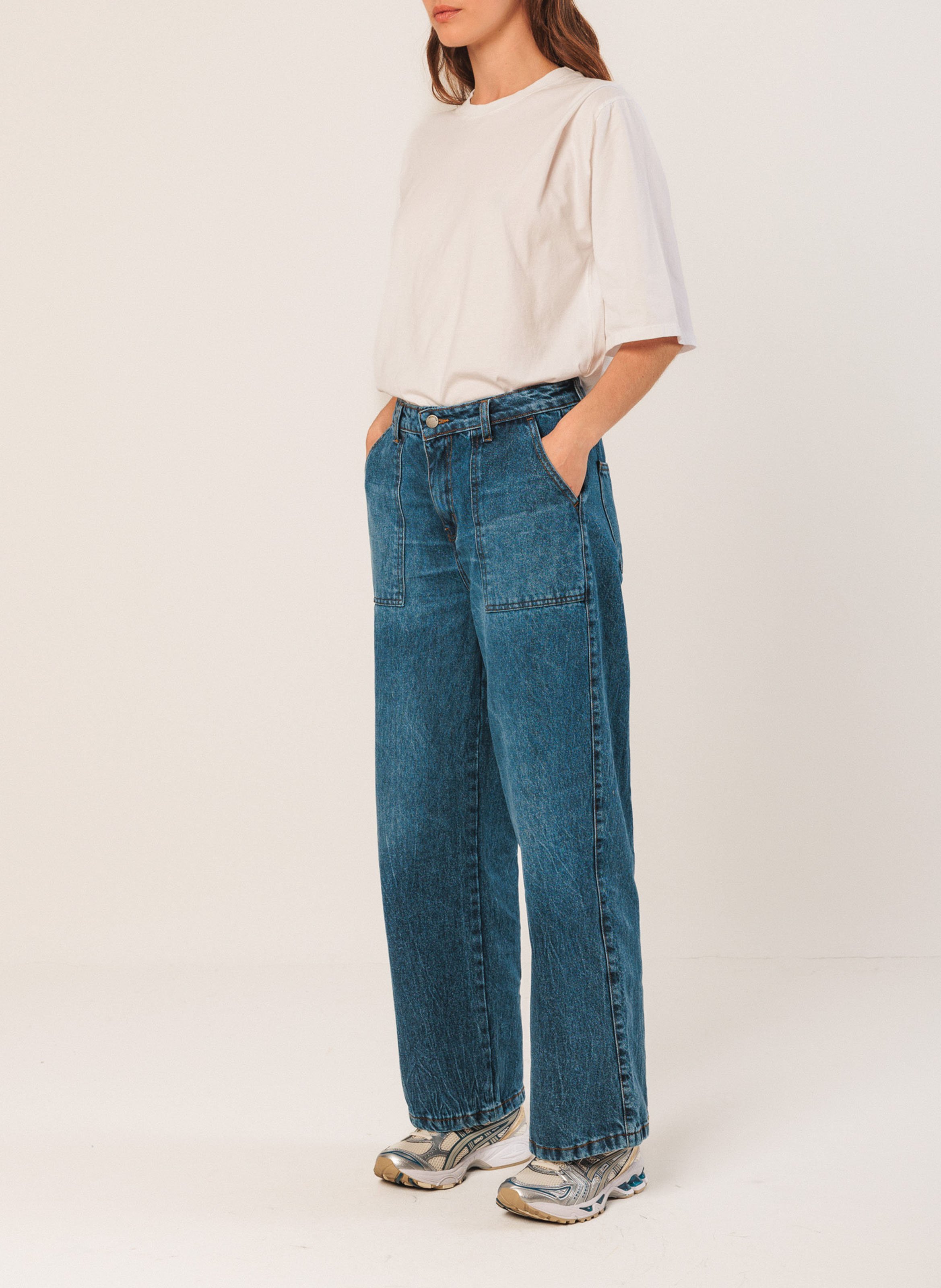 Jean droit en coton INDI & COLD Jean Stone