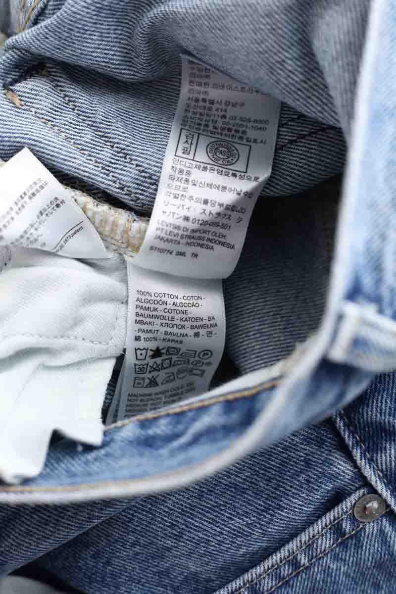 Cotton straight jeans LEVI'S - Seconde main Blue