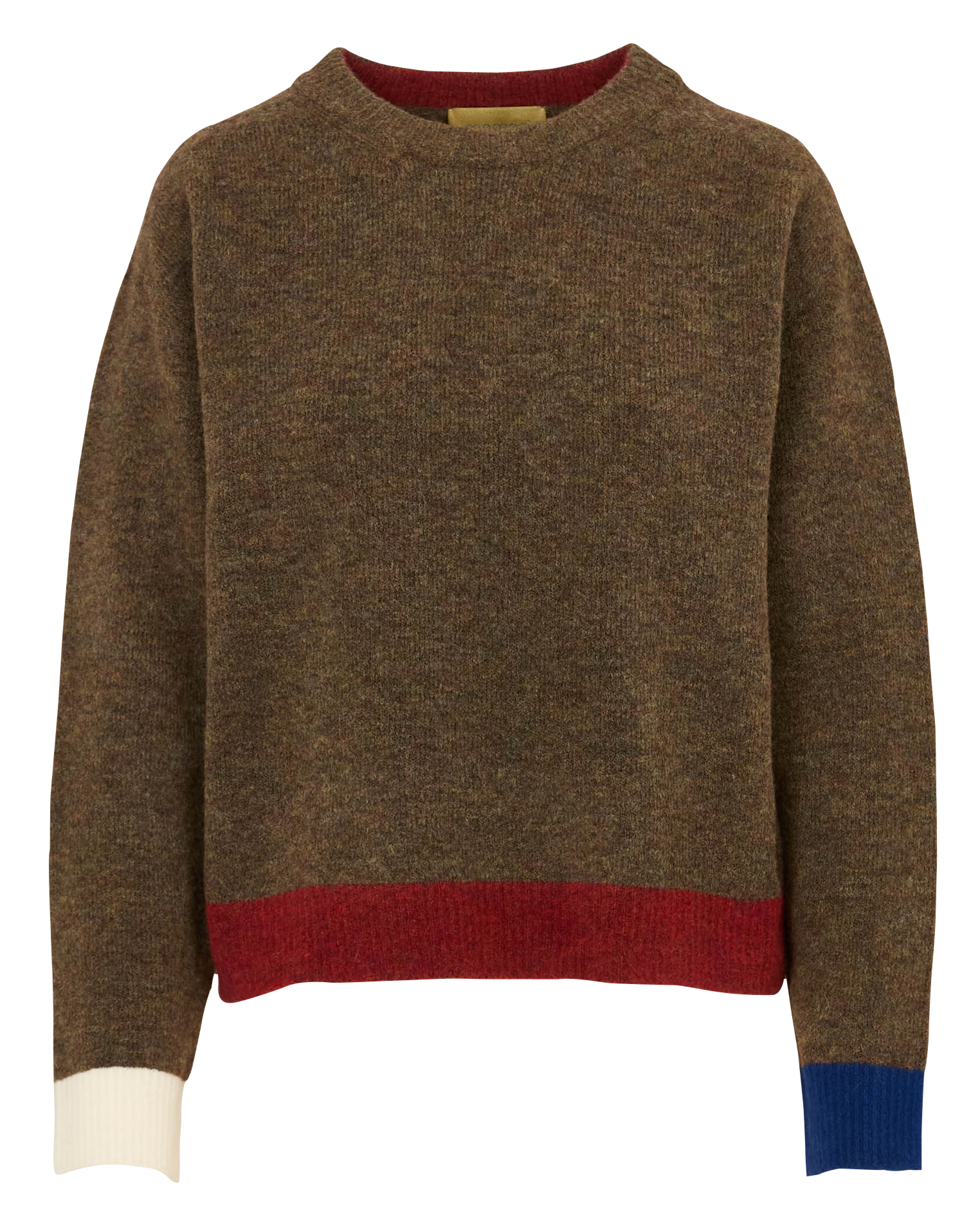 Pull large uni en laine mélangée MOMONI Vert