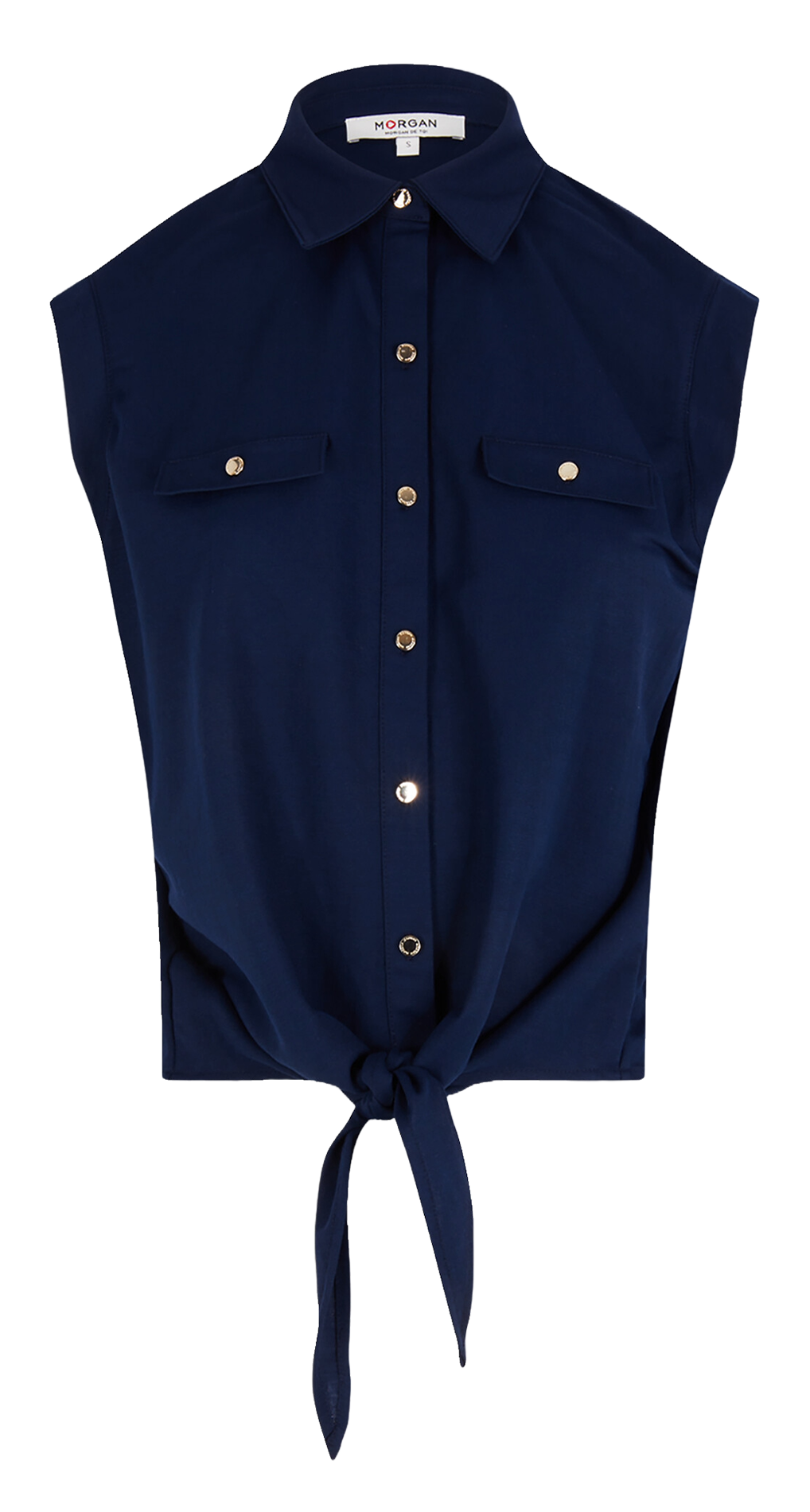 Blouse droite col classique MORGAN Bleu