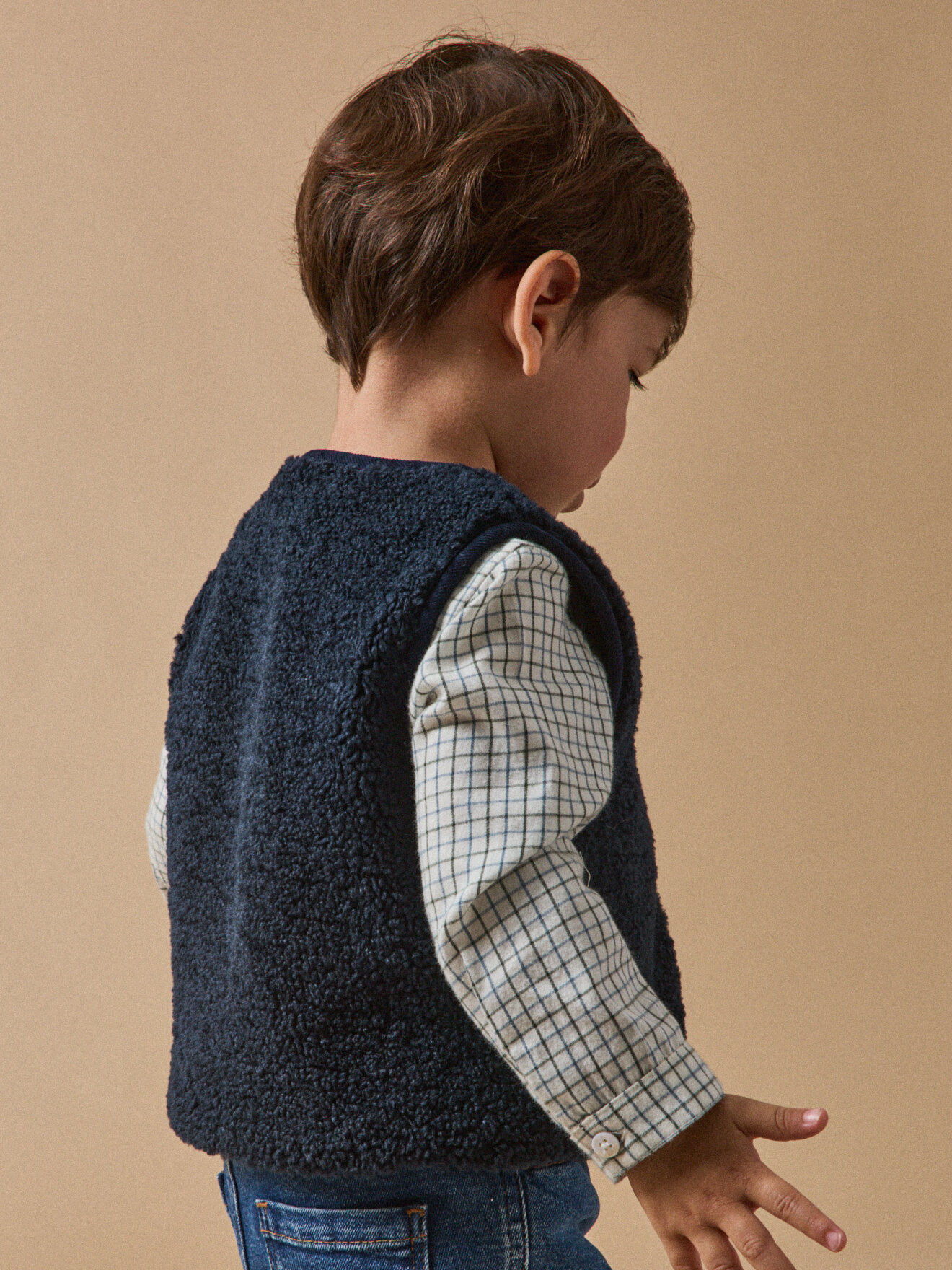 Sleeveless sherpa jacket CYRILLUS Blue