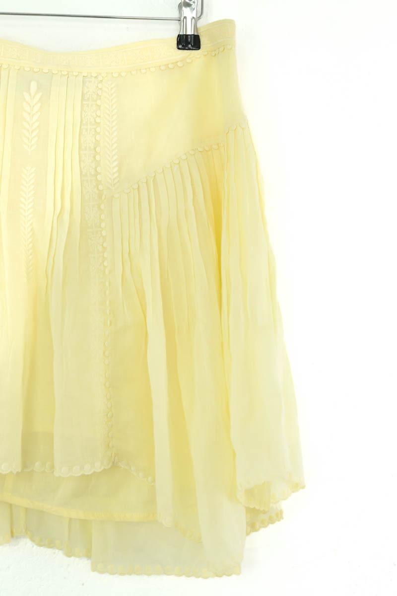 Mini jupe en coton ISABEL MARANT ÉTOILE - SECONDE MAIN Jaune