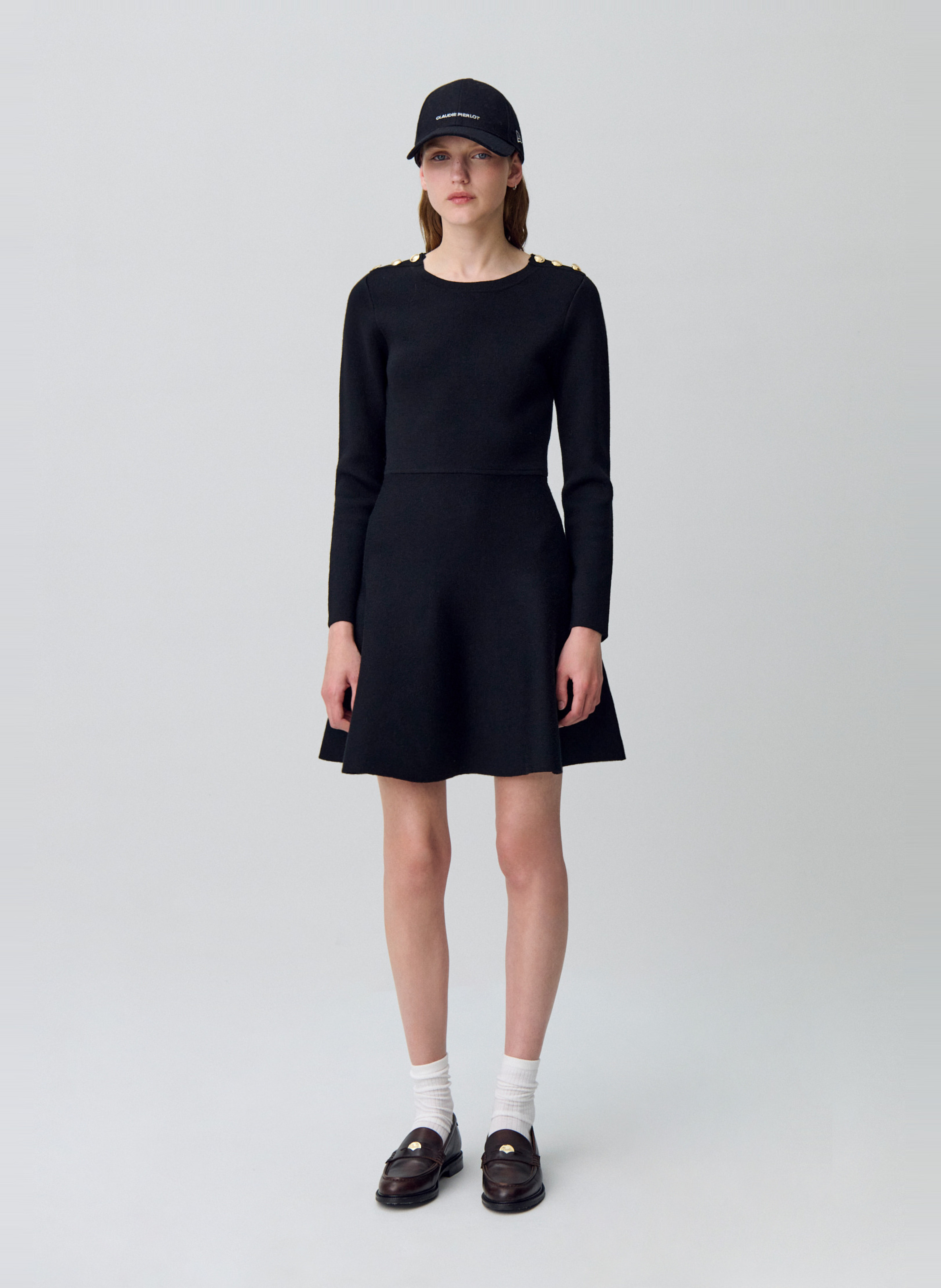 Robe courte col rond CLAUDIE PIERLOT Noir