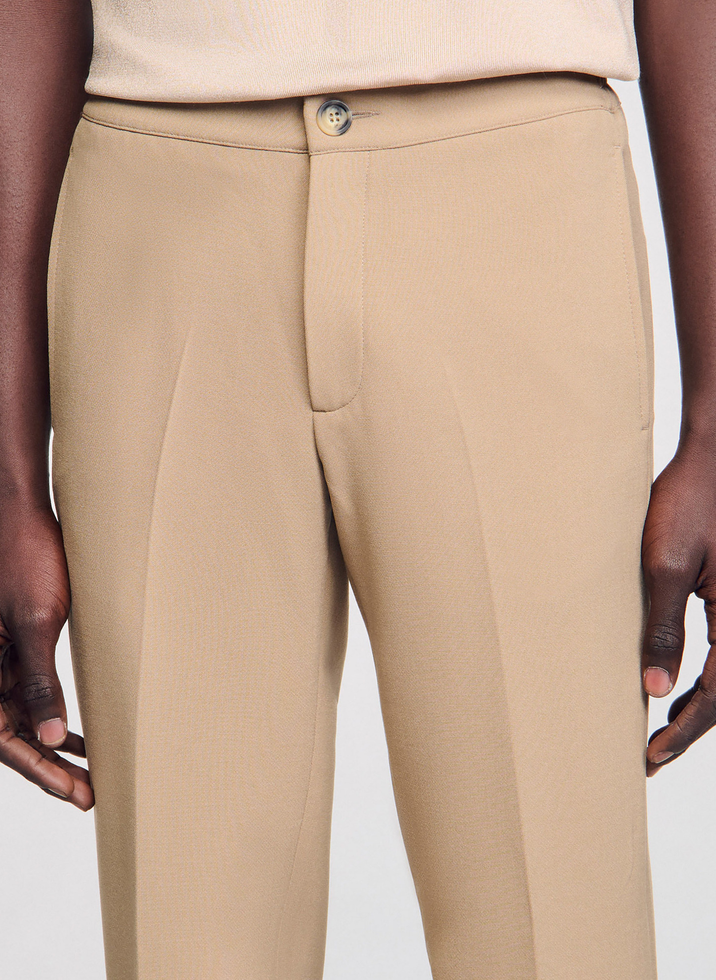 Pantalon droit  Beige