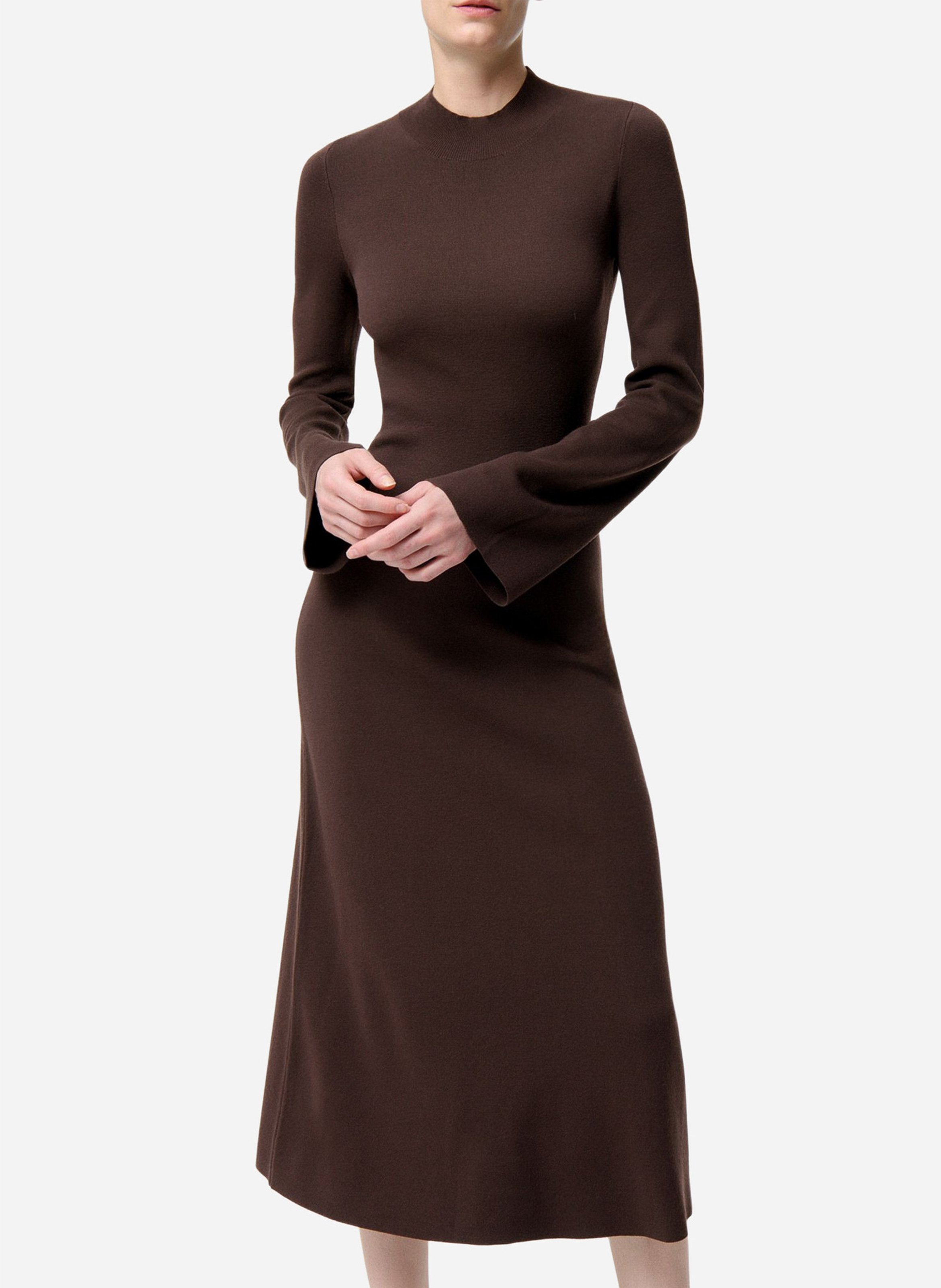 Long high-neck dress VANESSA BRUNO Brown