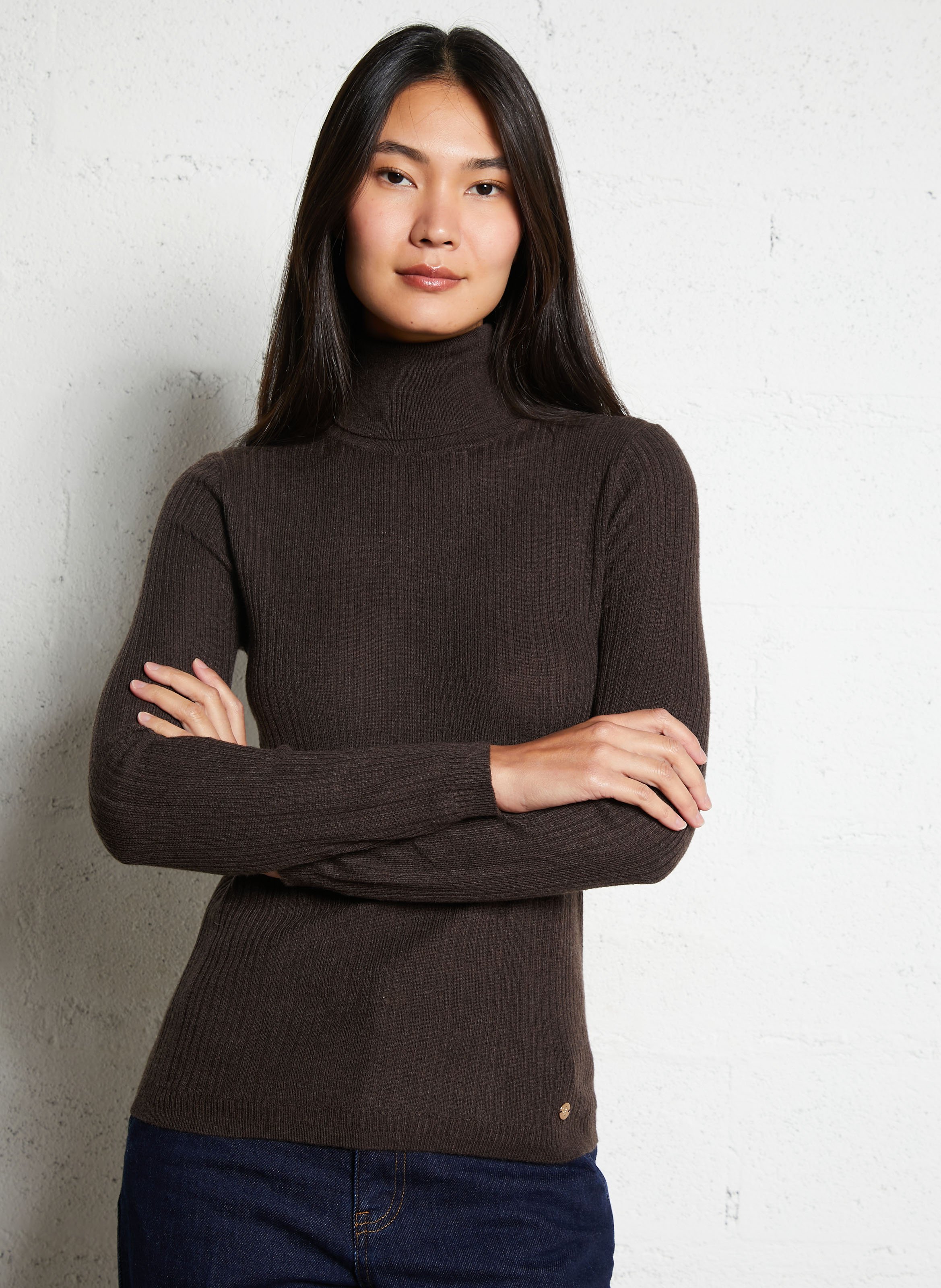 Gerade geschnittener Rollkragenpullover aus Strick LA PETITE ETOILE