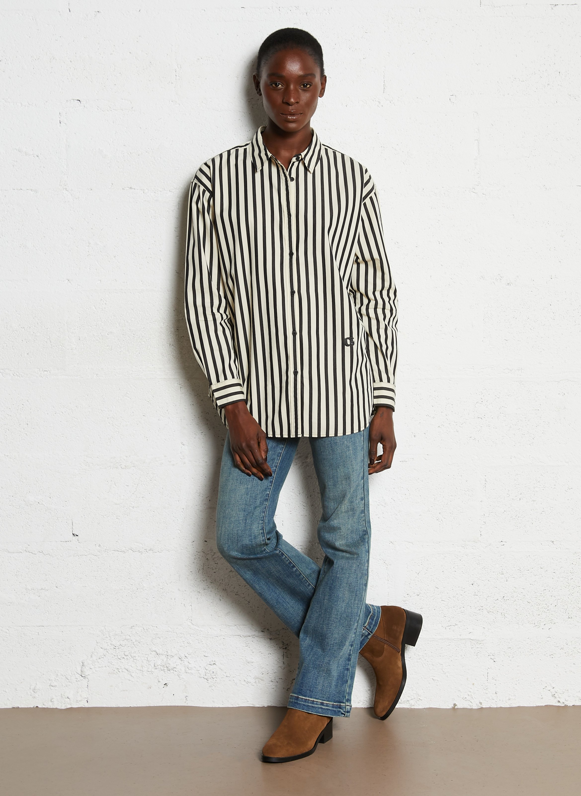 Bottines en cuir velours RIVECOUR Marron