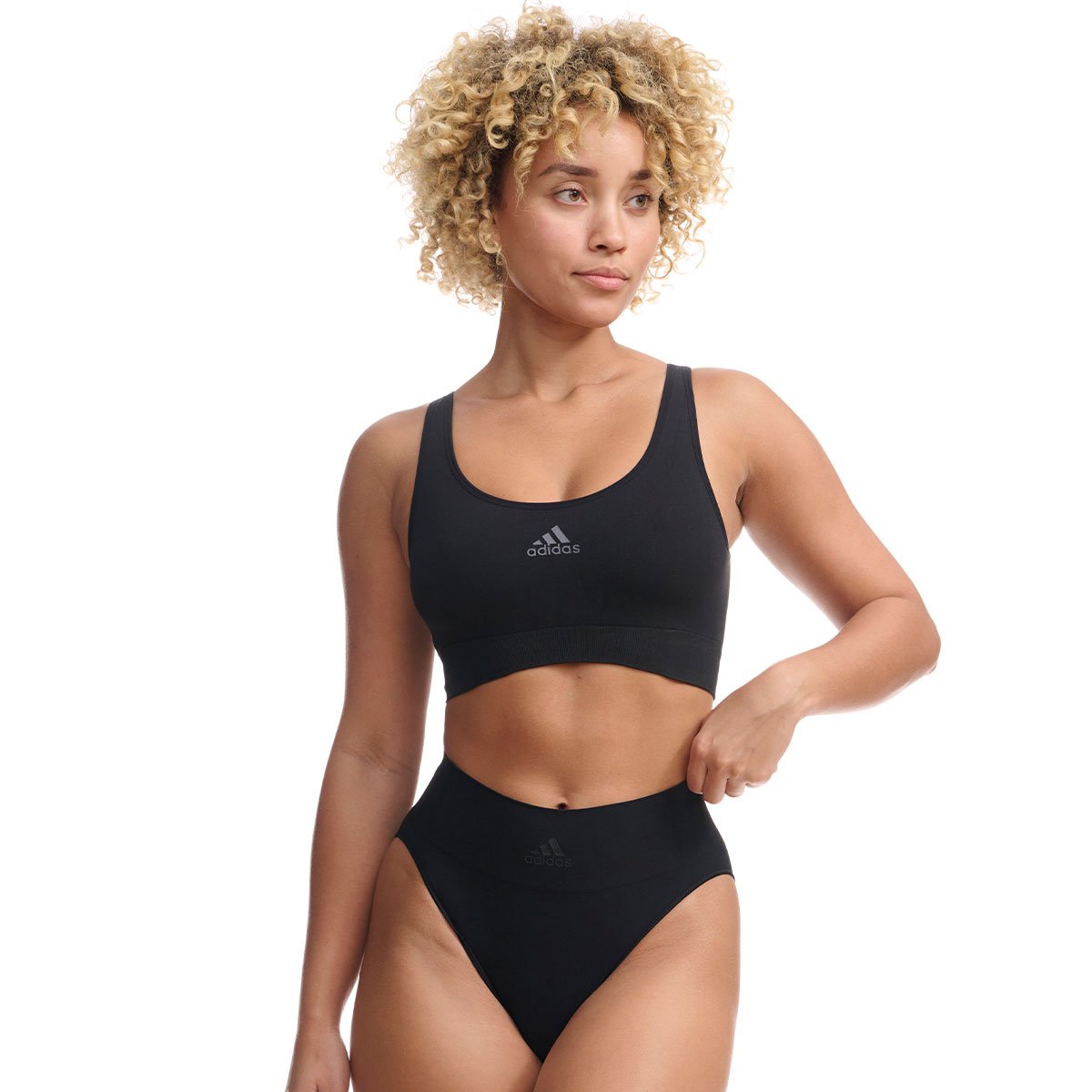 High-waisted active seamless culottes for women by Adidas Sport ADIDAS UNDERWEAR Black