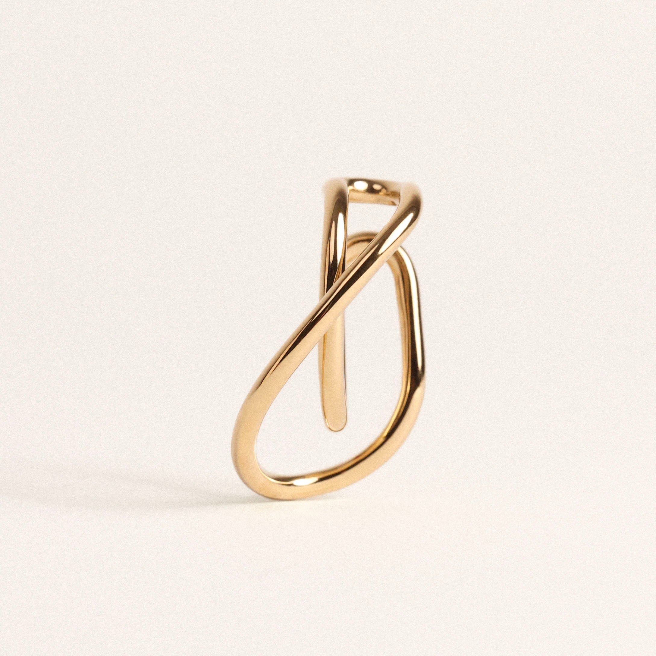 Earcuff droit, plaqué or MAYRENA Doré