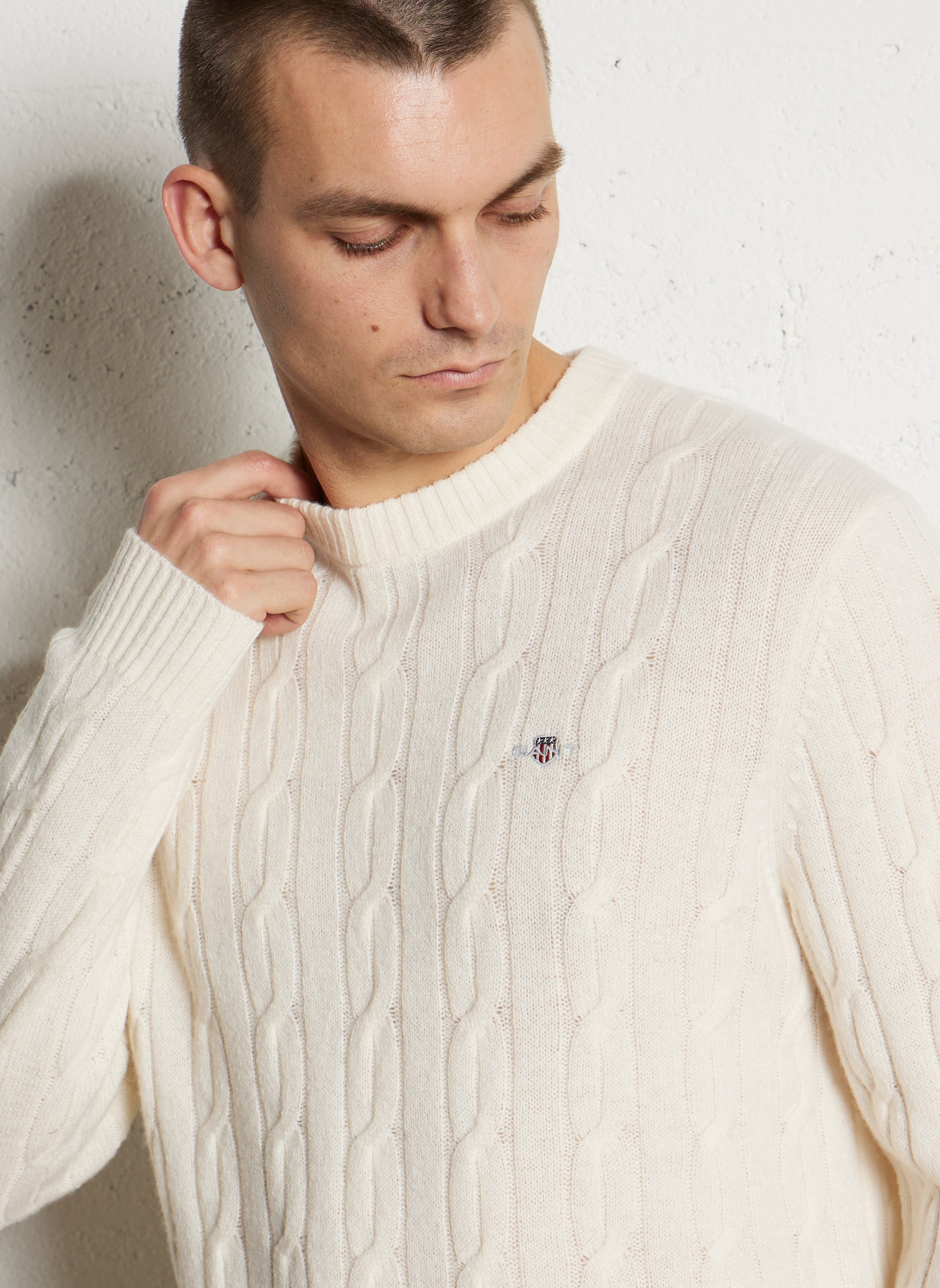 Woleg round-neck oversized wool sweater GANT Beige