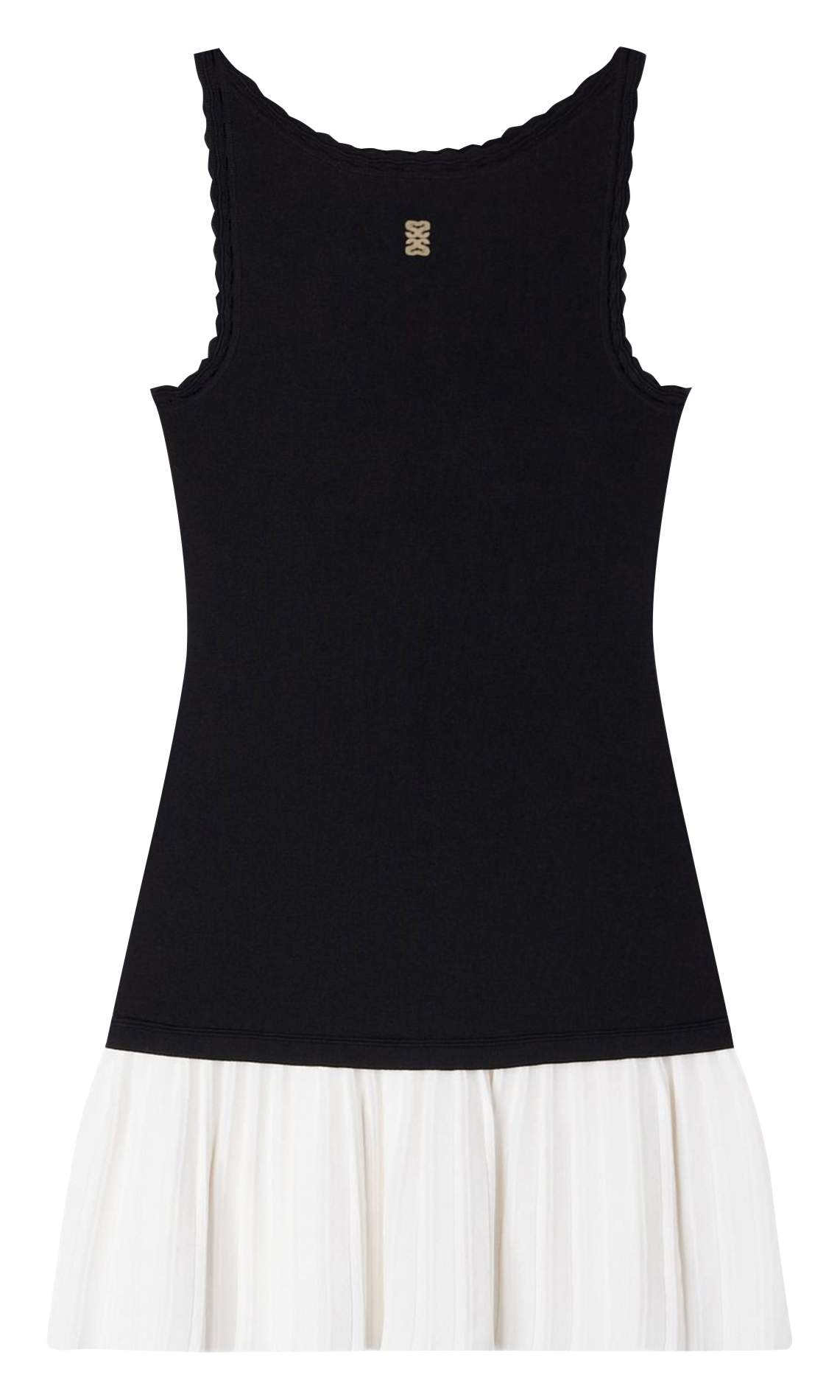 Robe courte col rond en maille SANDRO Noir