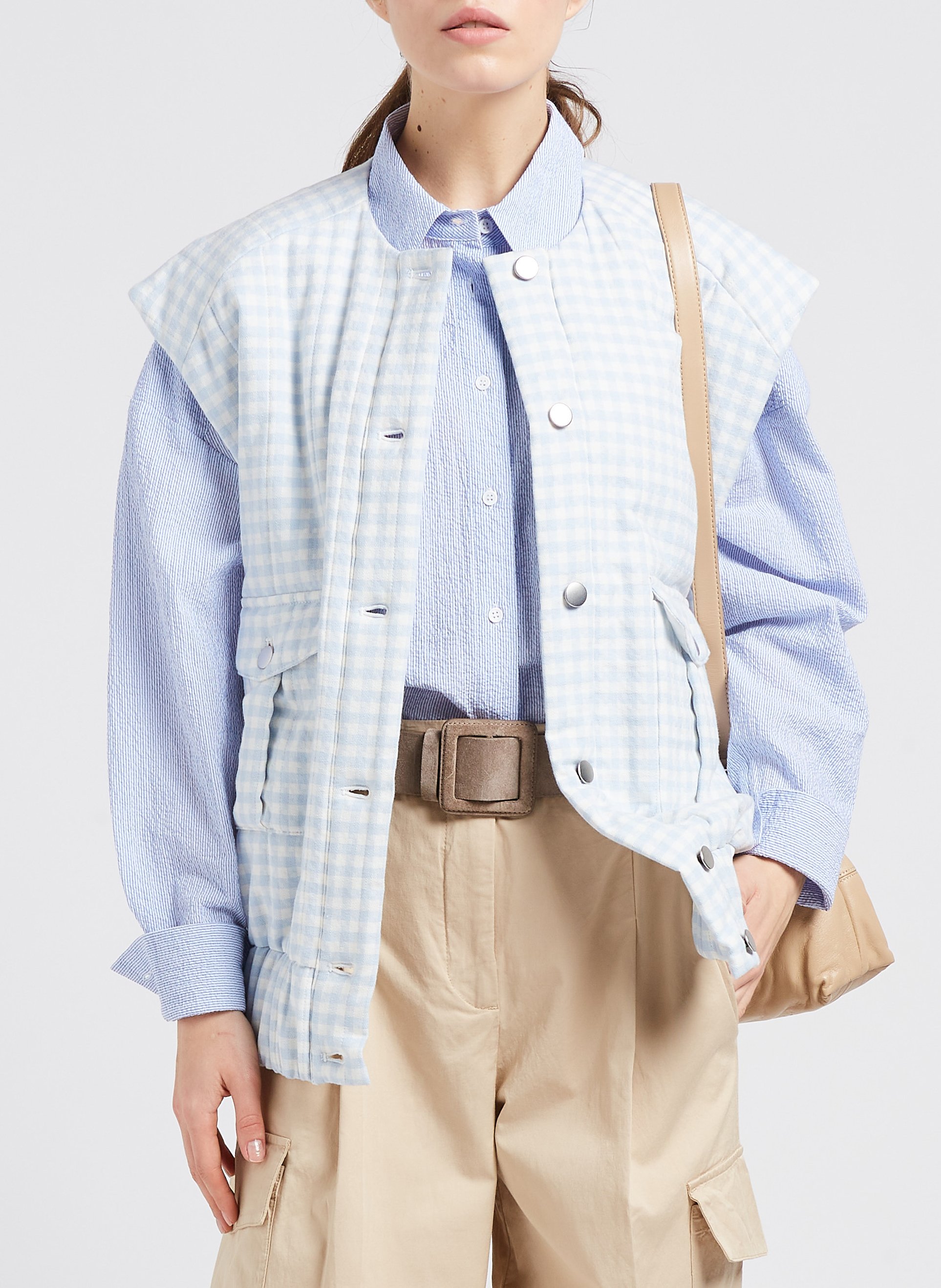 Veste sans manches en coton mélangé  COLLECTORS CLUB Bleu