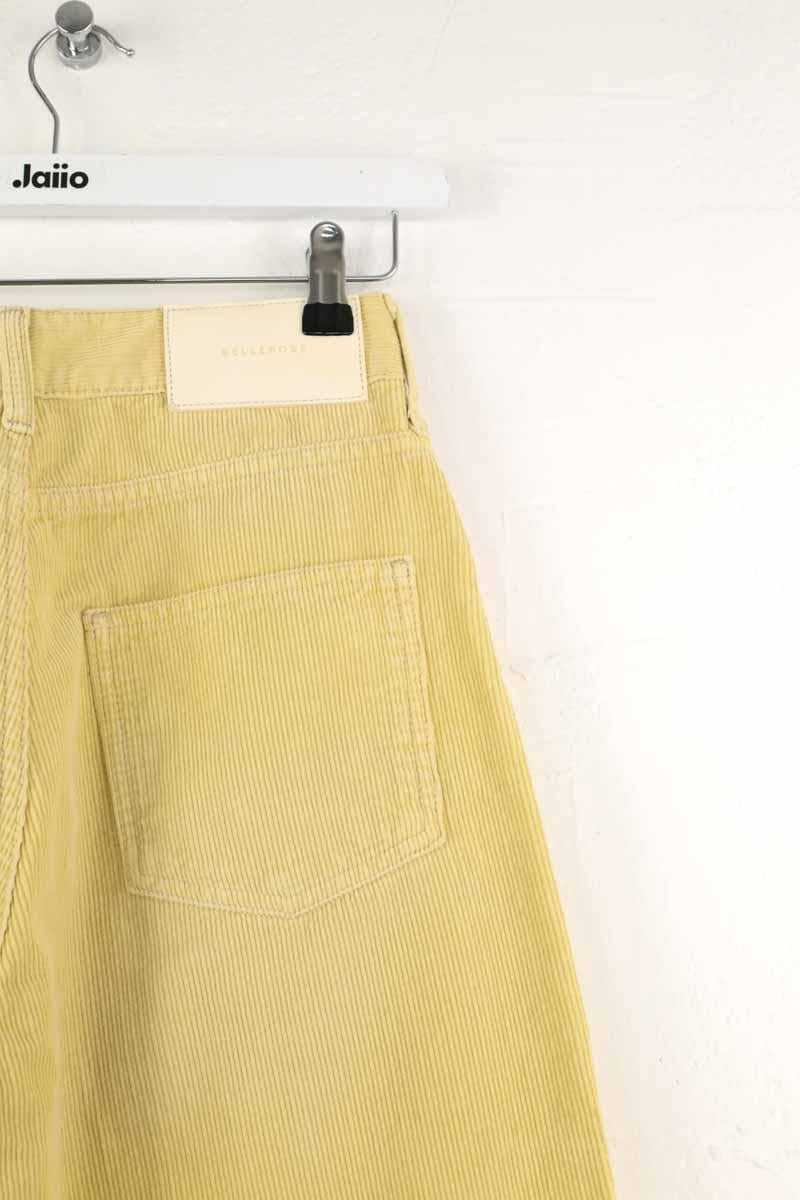 Straight cotton-blend pants BELLEROSE - Seconde Main Yellow