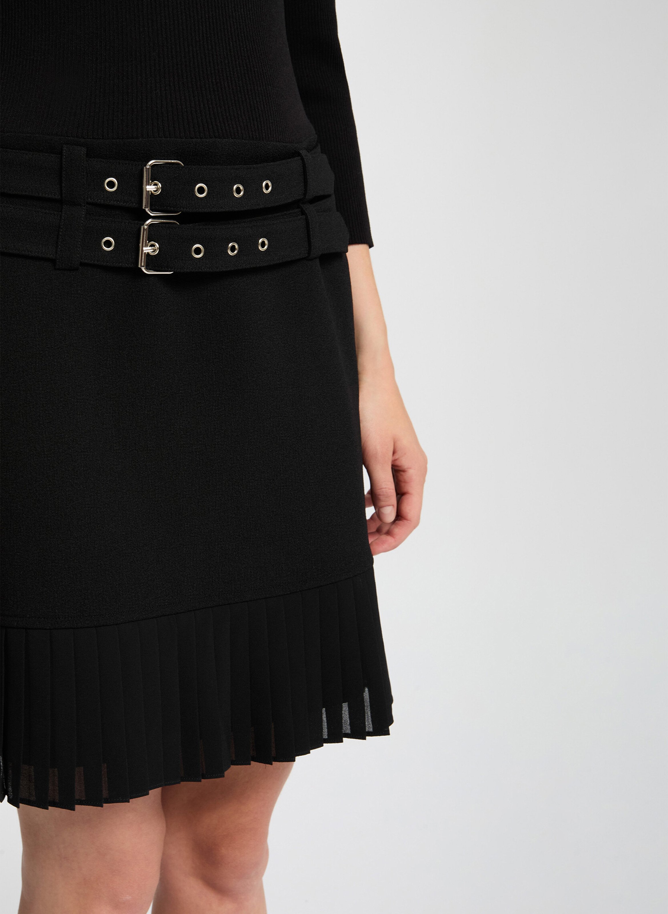 Robe courte ajustée manches 3/4 MORGAN Noir