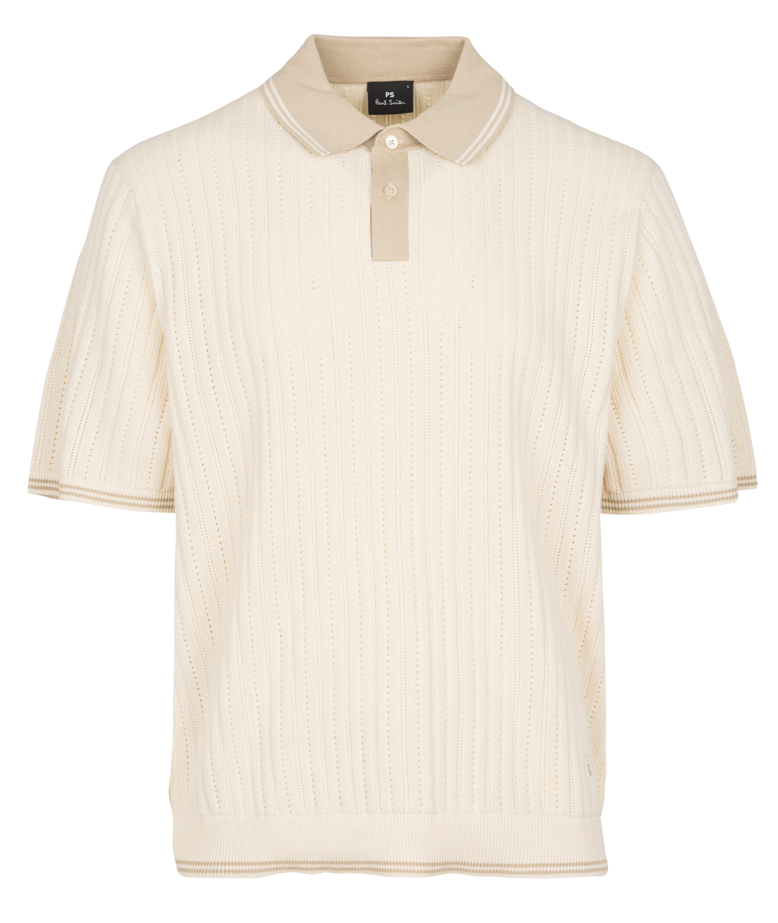 Straight knit polo in organic cotton PAUL SMITH Beige