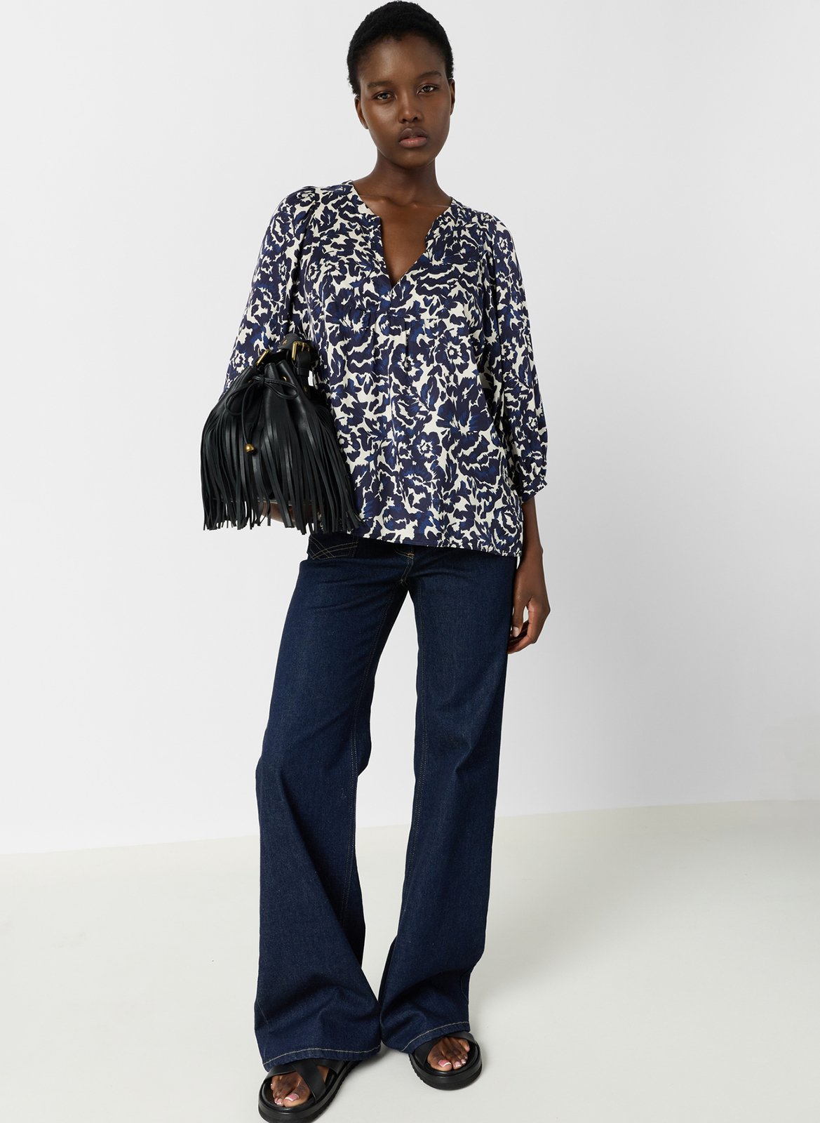 Bolouse col tunisien  GERARD DAREL Bleu