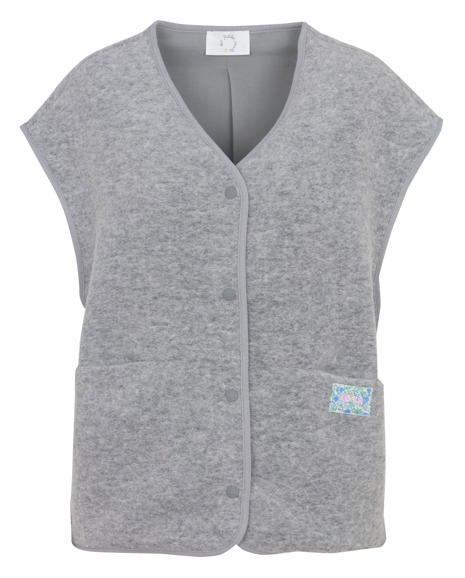 Veste sans manches en laine mélangée  DES PETITS HAUTS