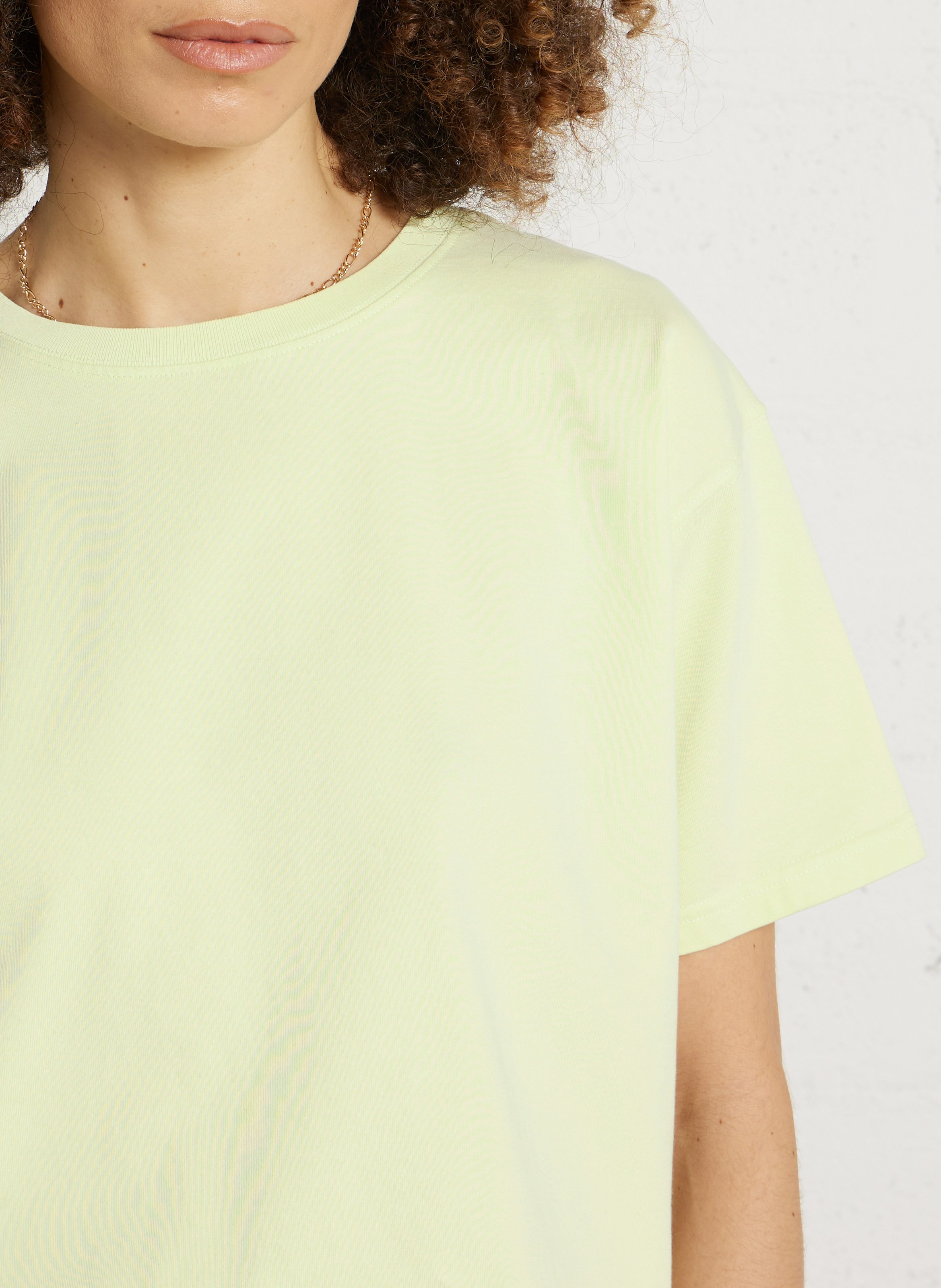 Loose-fit round-neck cotton T-shirt AMERICAN VINTAGE Yellow