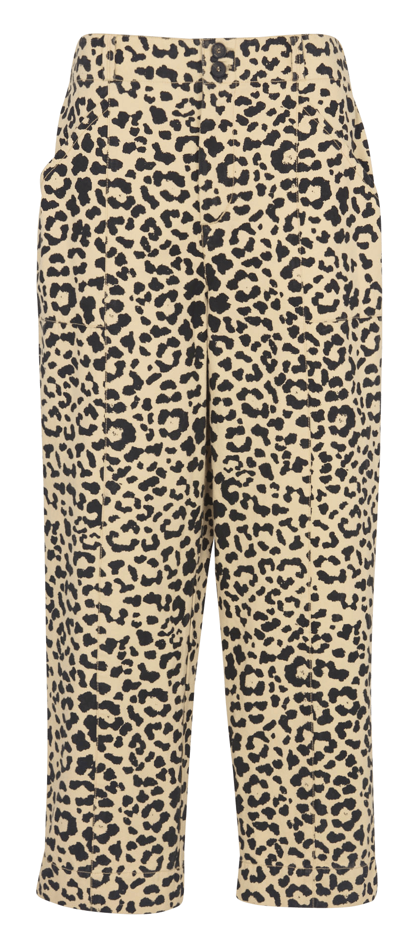 Pantalon droit imprimé LEON & HARPER Marron