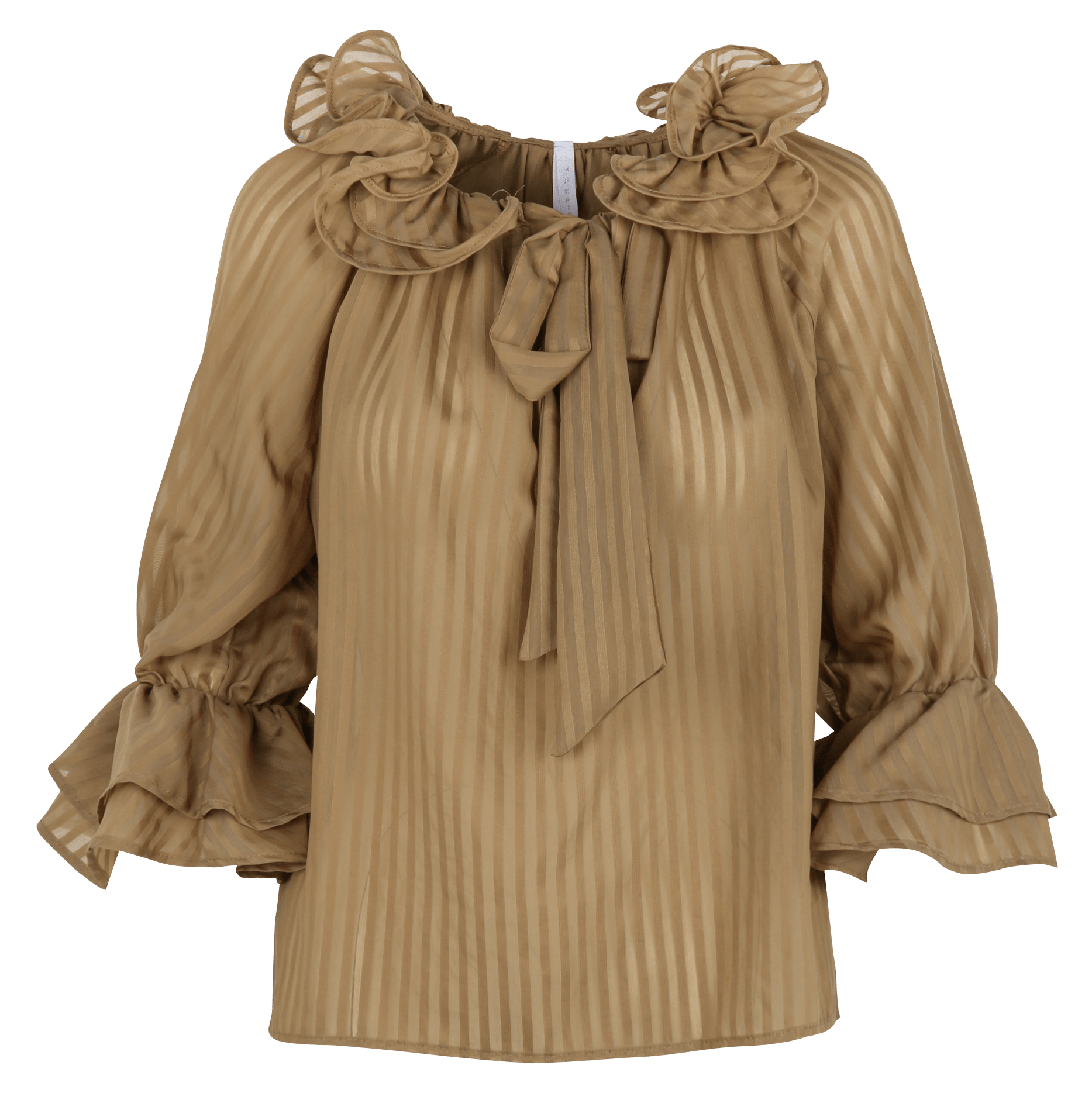 Wijde blouse met strepen IMPERIAL Bruin