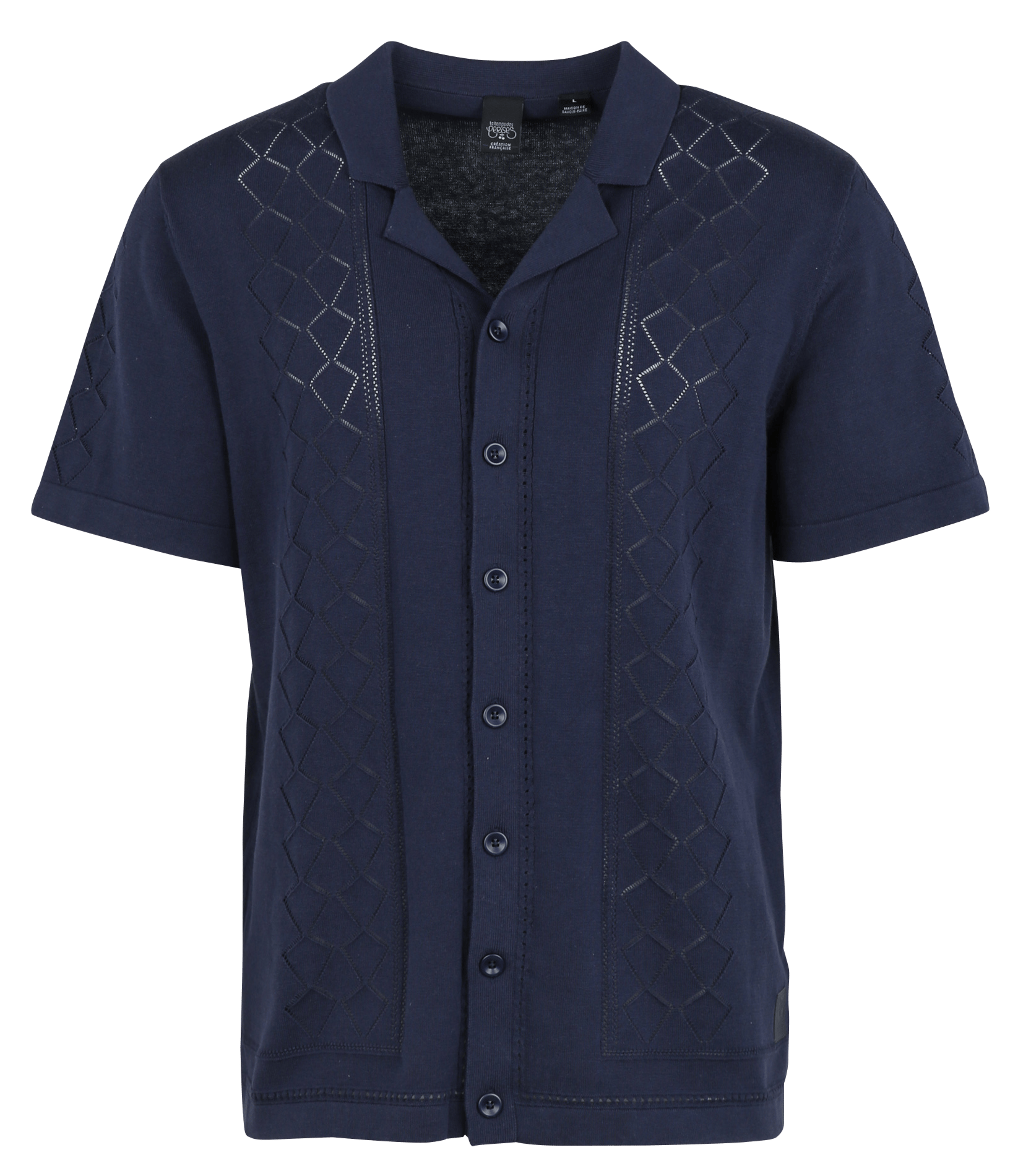 Chemise droite col classique en coton LE TEMPS DES CERISES Bleu