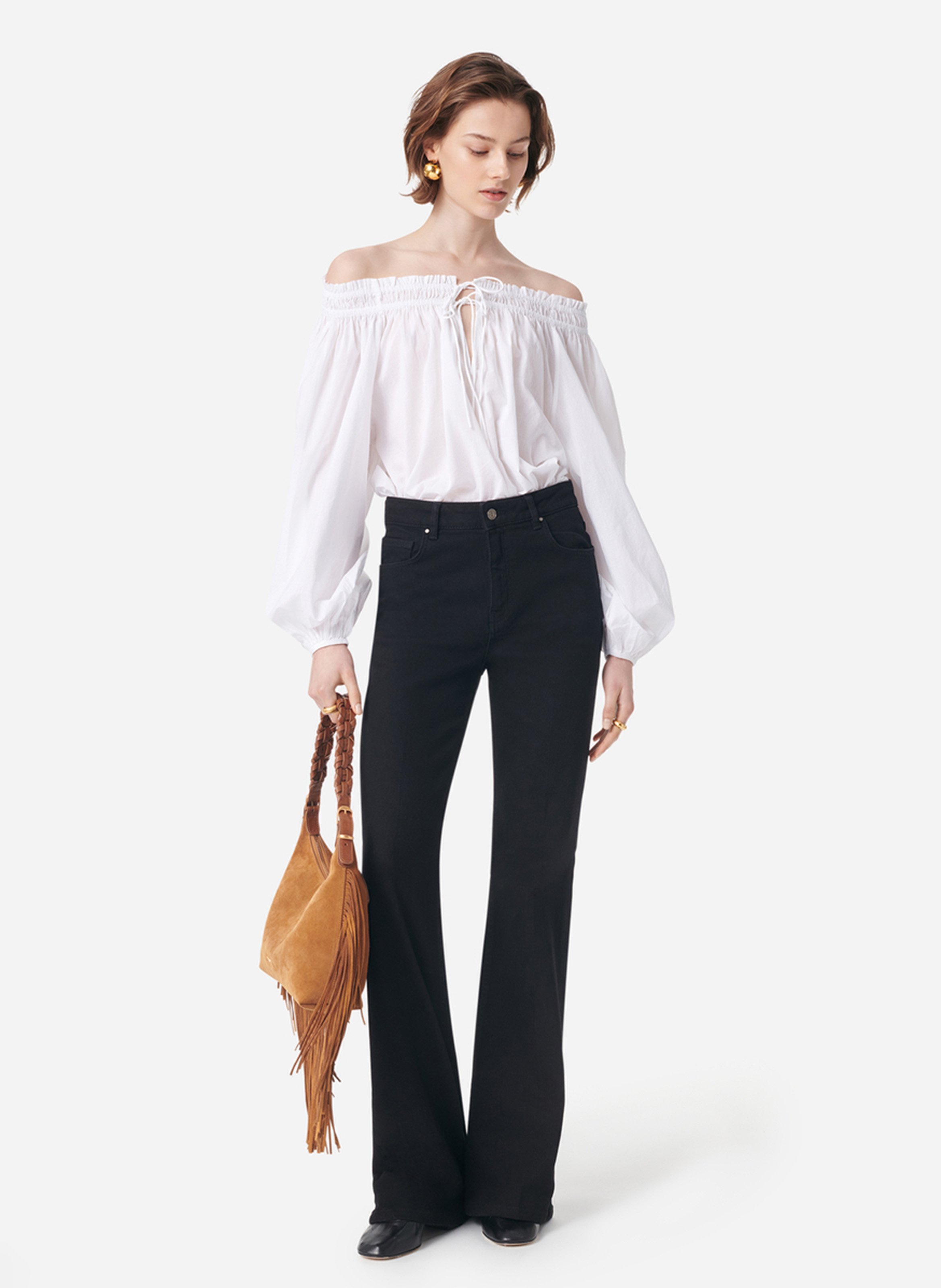 Straight cotton blouse VANESSA BRUNO White