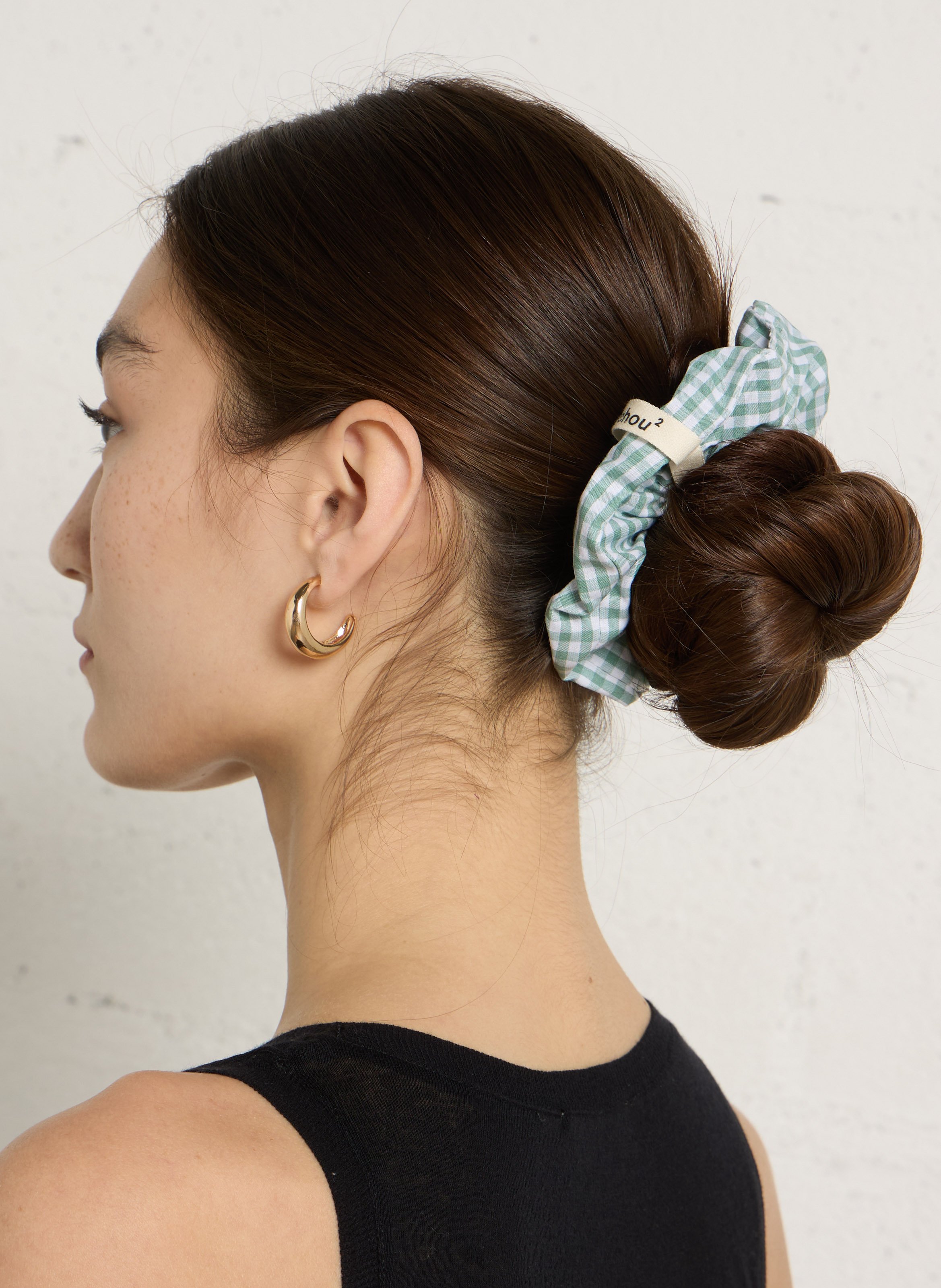 Chouchou à motif vichy CHOU AU CARRE Vert