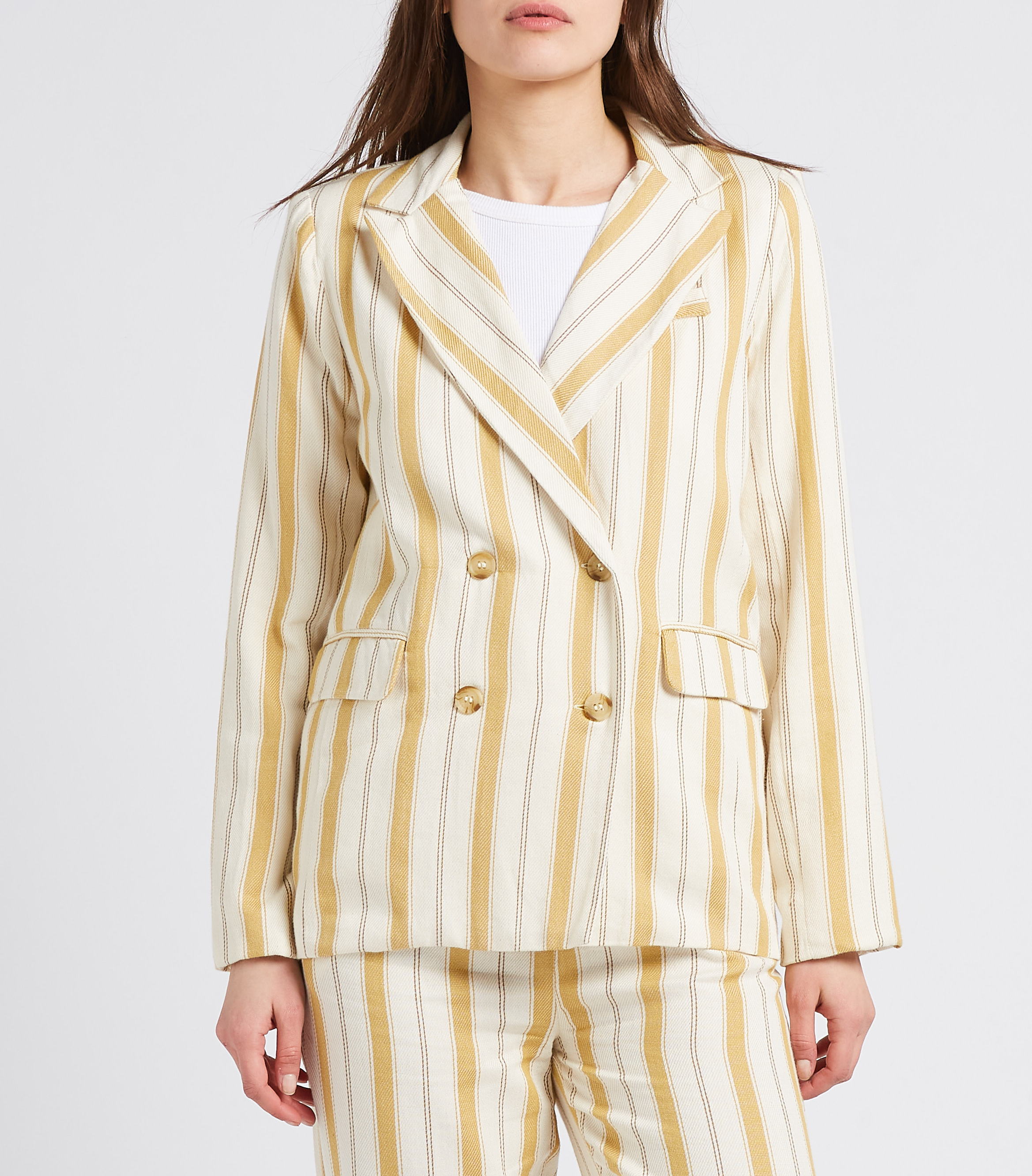 Striped cotton blazer with tailored collar LA PETITE ETOILE Stripes