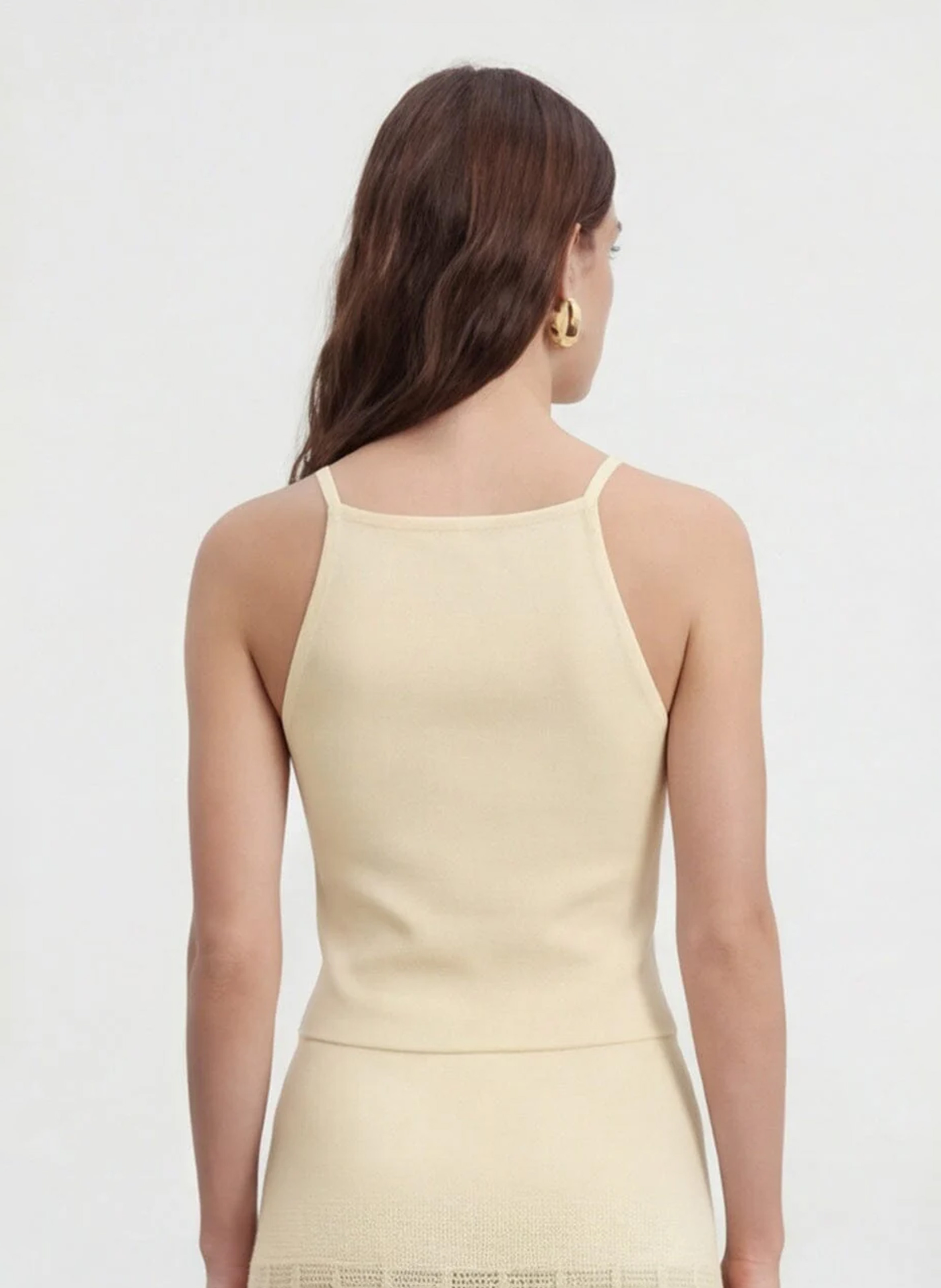 Fitted knit tank top KOOKAI Beige
