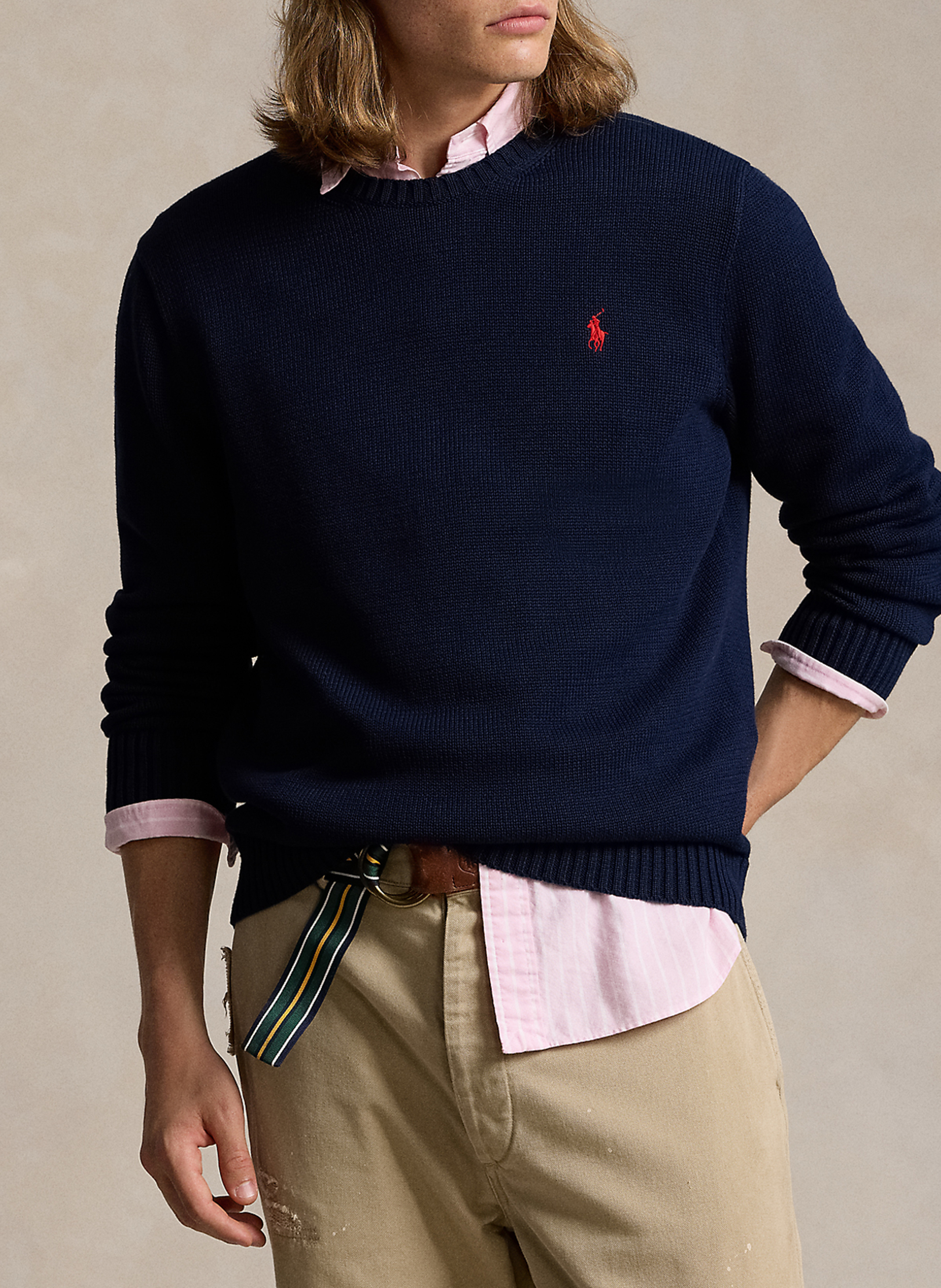 Rundhalspullover aus Baumwolle POLO RALPH LAUREN Blau