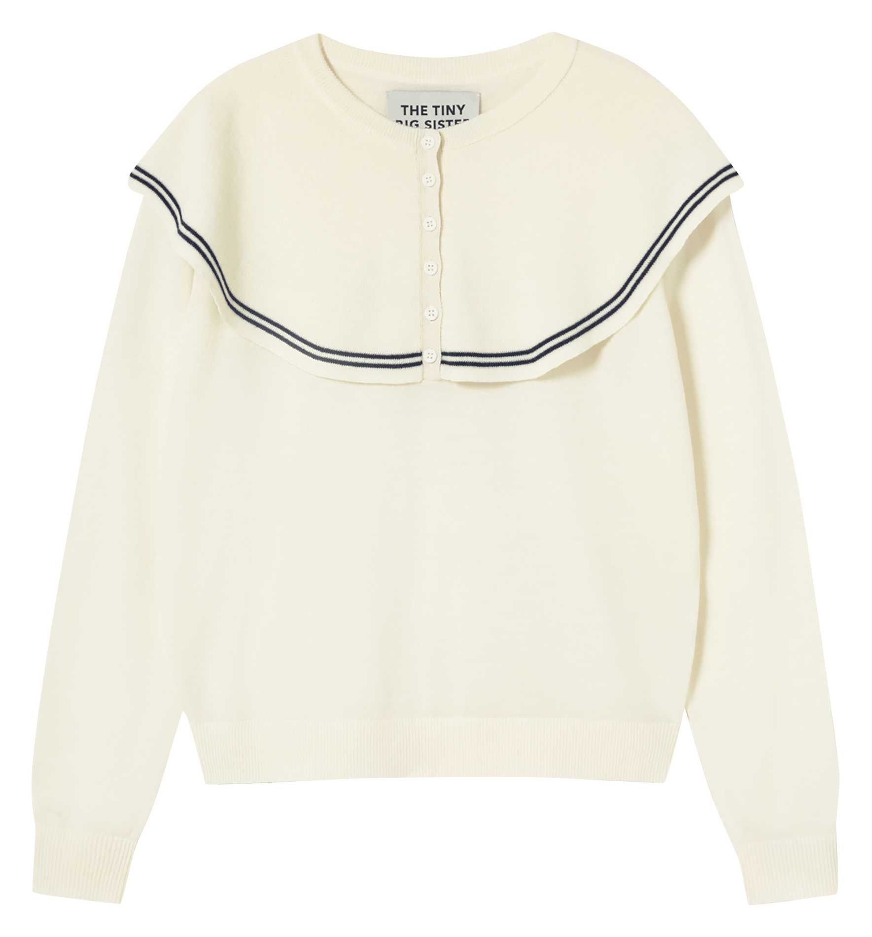 Wool sailor collar sweater THE TINY BIG SISTER Beige