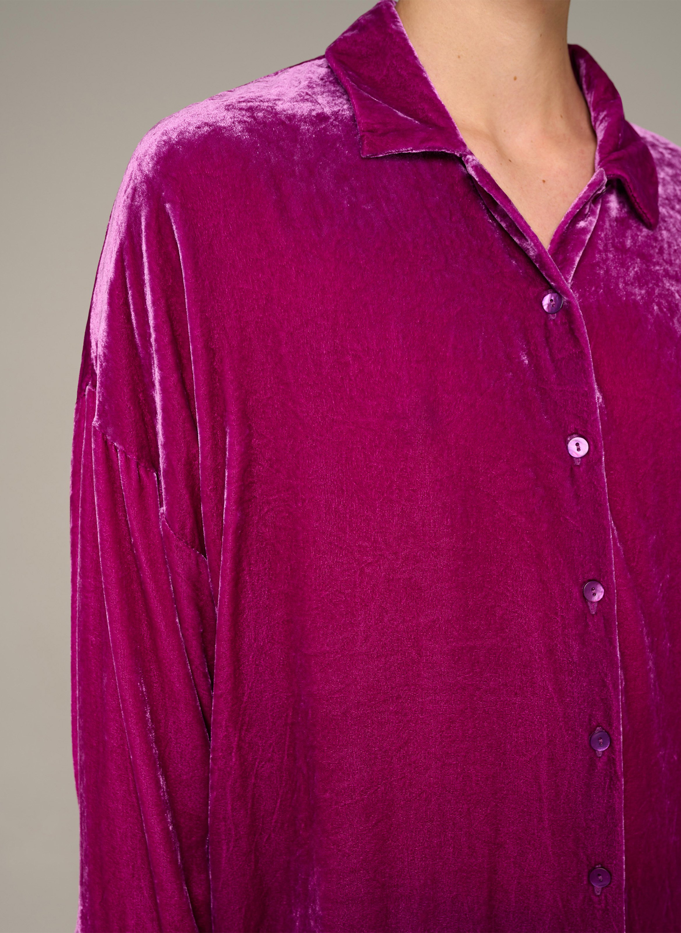 Straight corduroy shirt COTELAC Pink