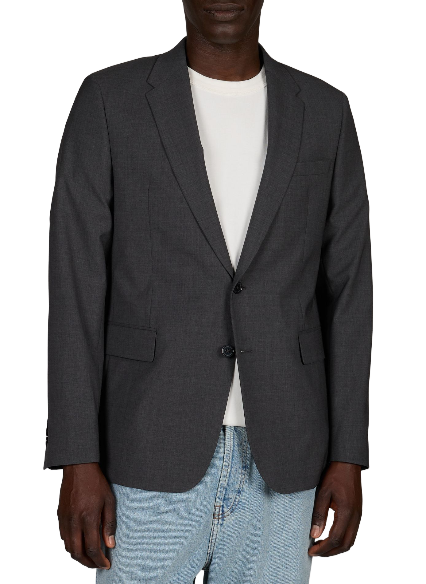 Solid Wool Blend Blazer - Dostum-S V AU PRINTEMPS PARIS Grey
