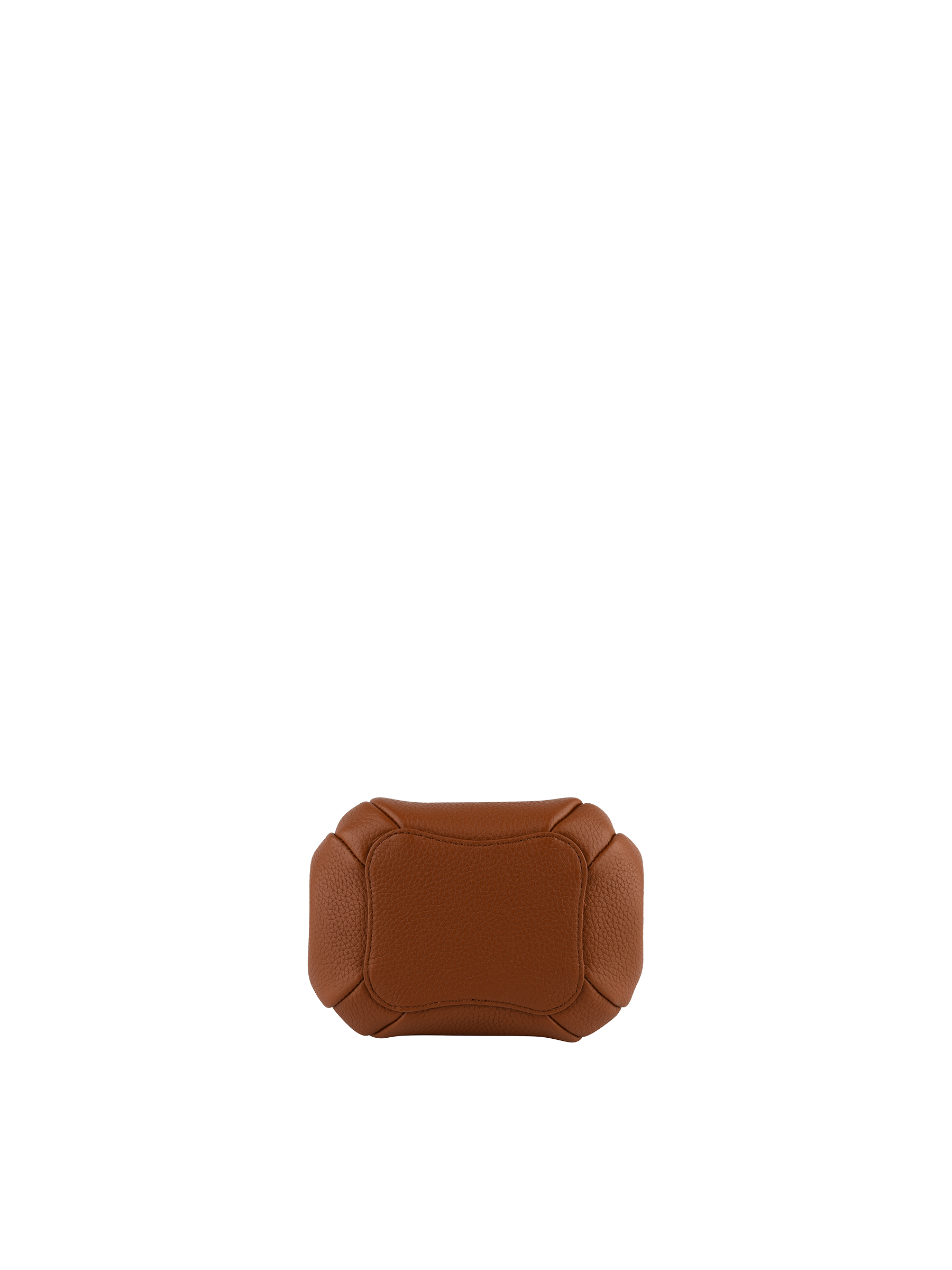 Calfskin leather handbag POURCHET Brown