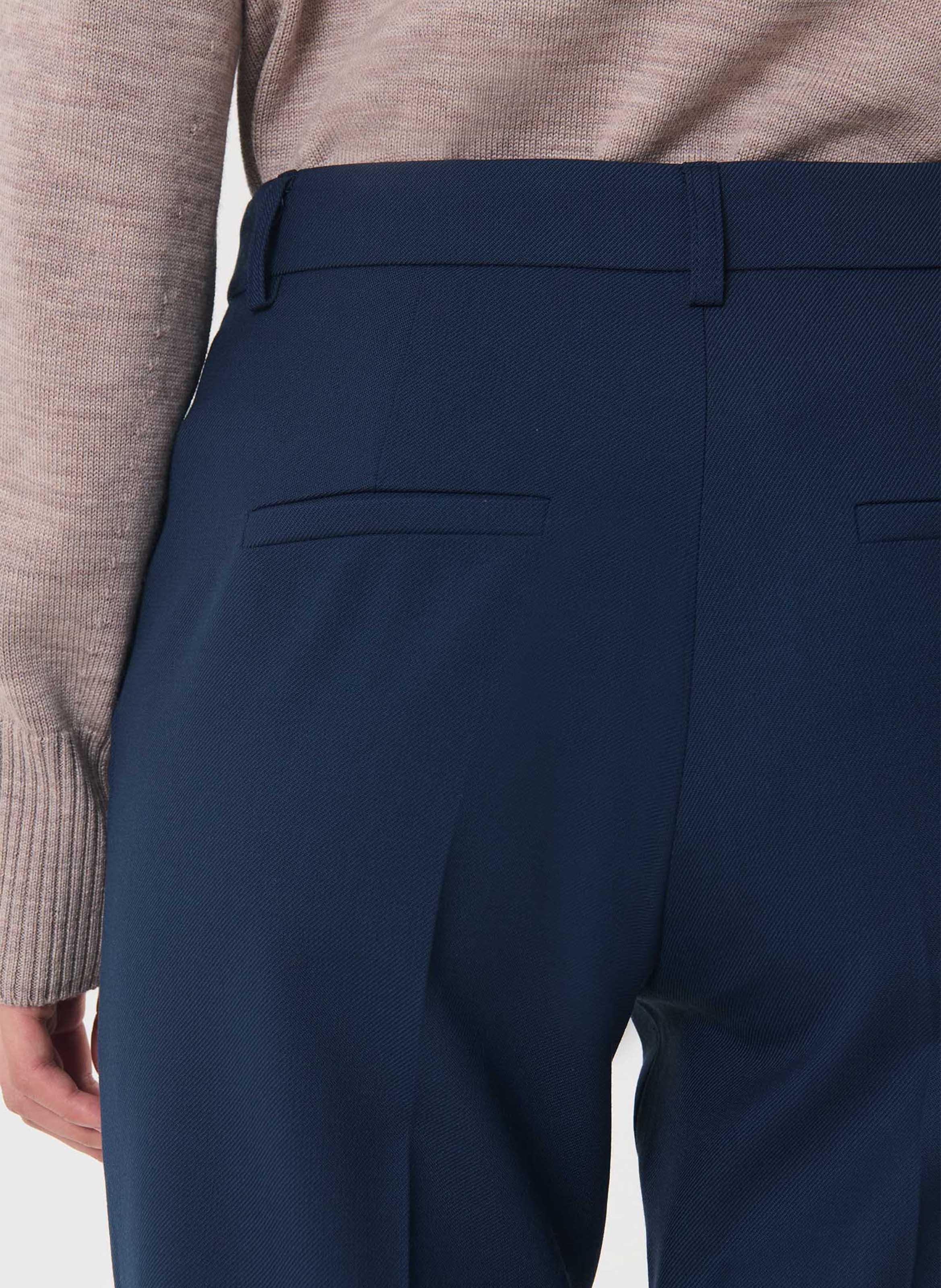 Pantalon carotte 7/8 ème uni | Bleu TARA JARMON Femme