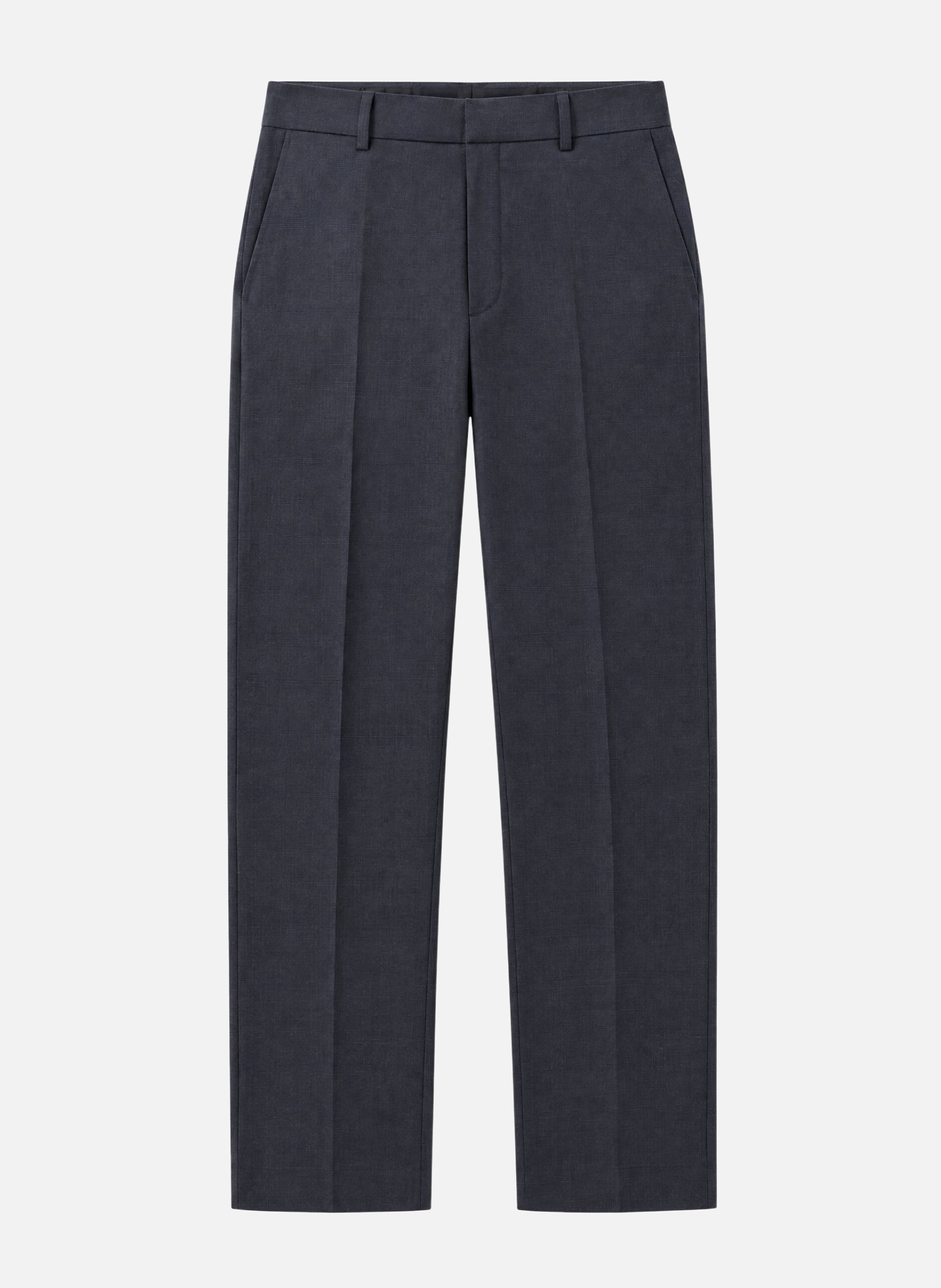 Tailored slim-fit tartan wool trousers THE KOOPLES Blue