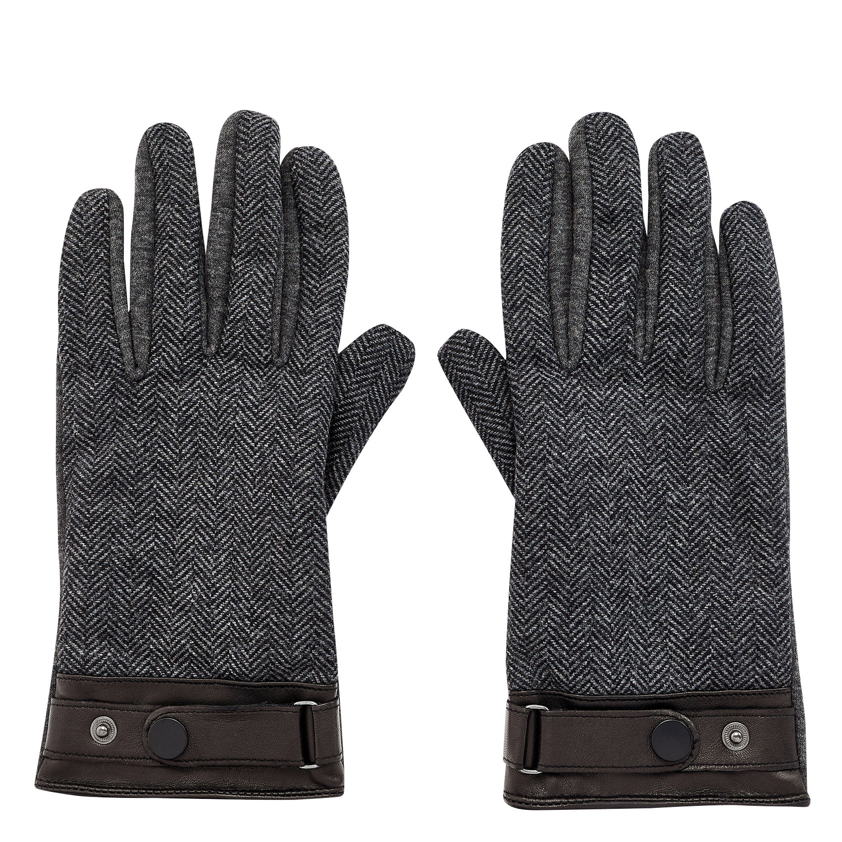 Herringbone gloves SAISON 1865 Grey
